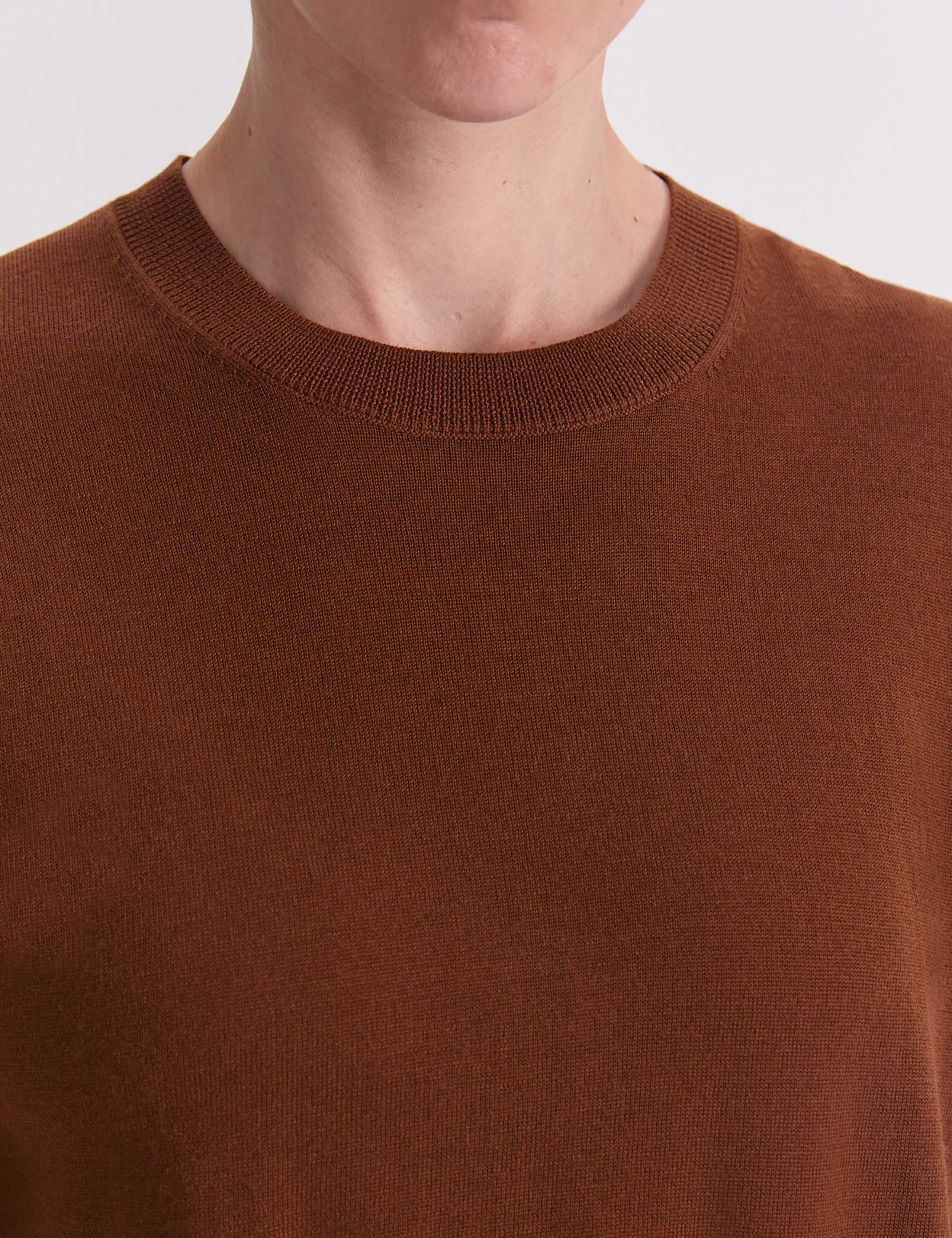 Pure Wool Striped Knitted T-Shirt 7 of 7