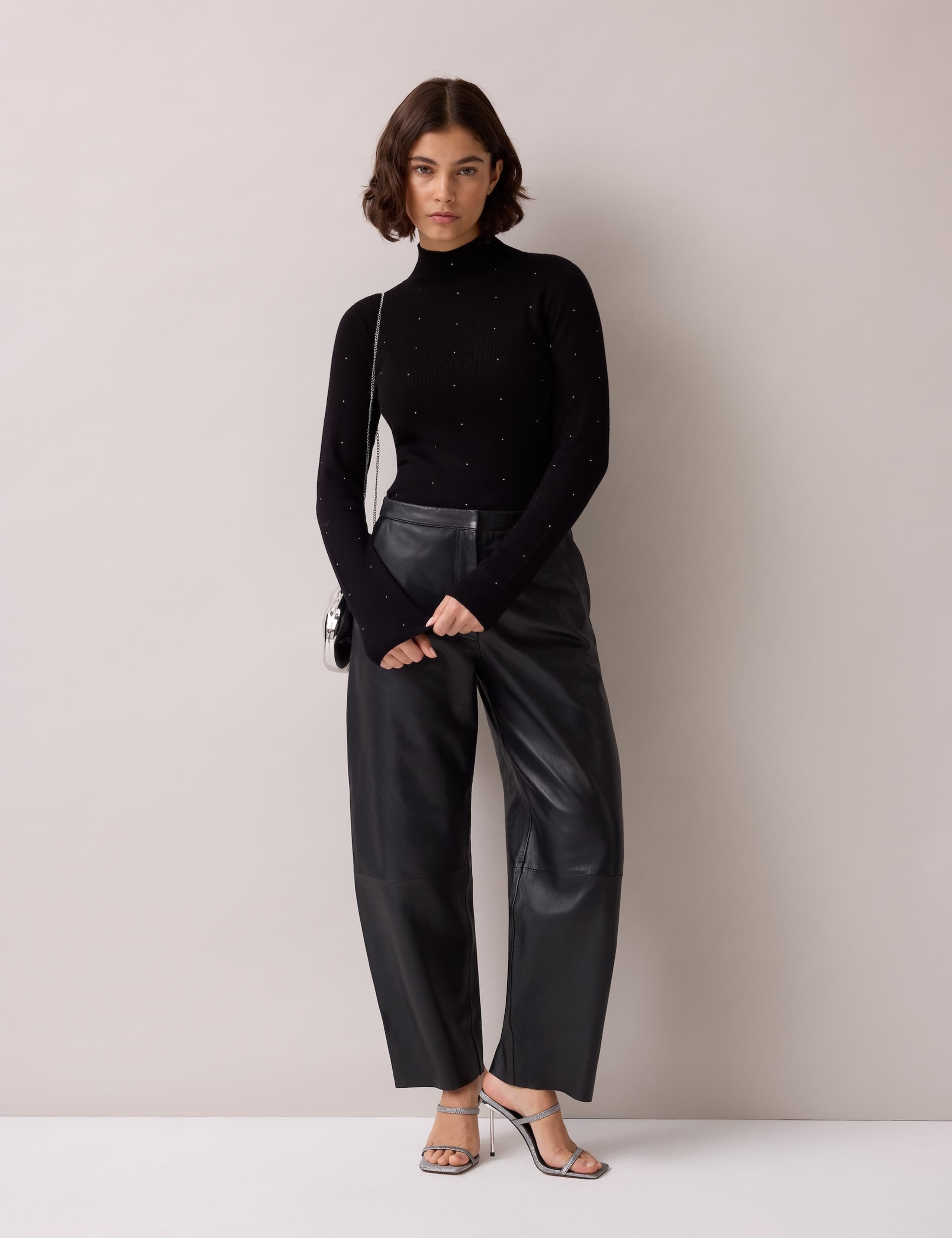 Embellished High Neck Slim Fit Jumper 2 of 6