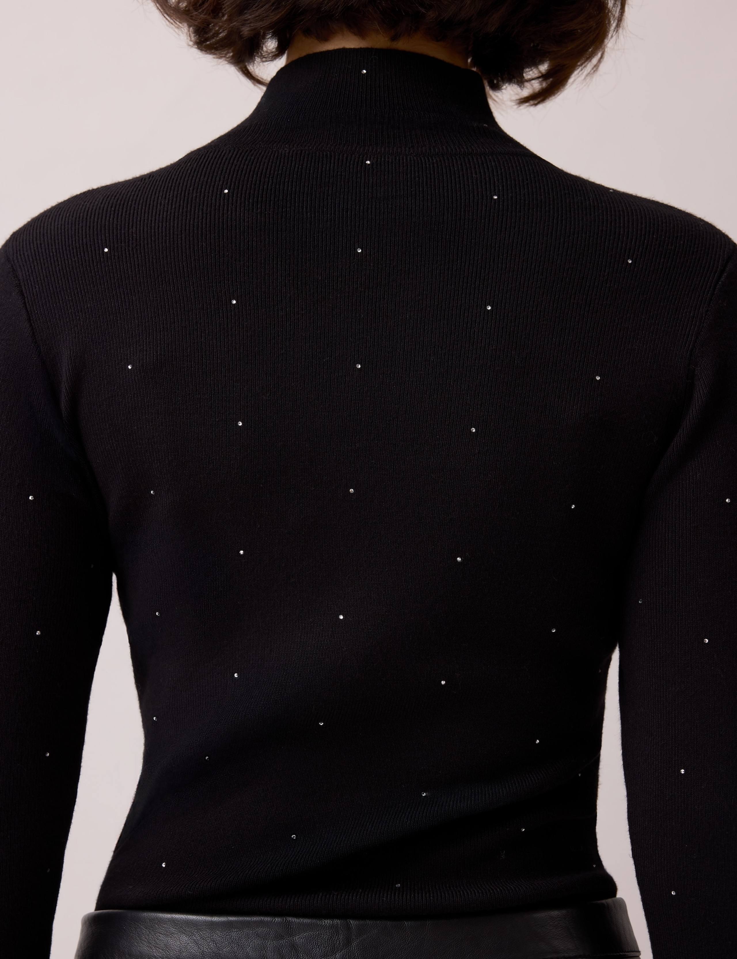 Embellished High Neck Slim Fit Jumper 5 of 6