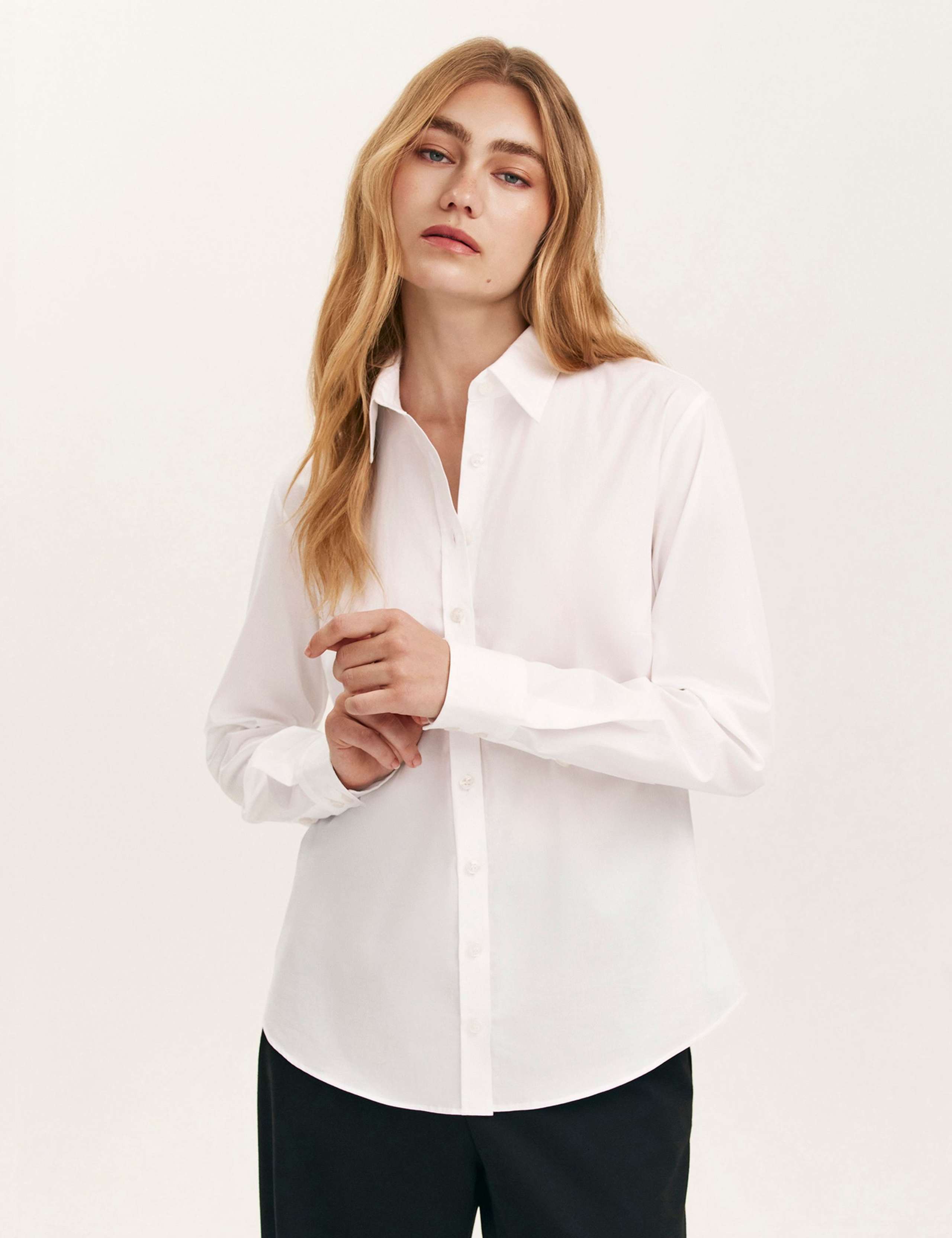 Cotton Rich Collared Button Through Shirt 1 of 4
