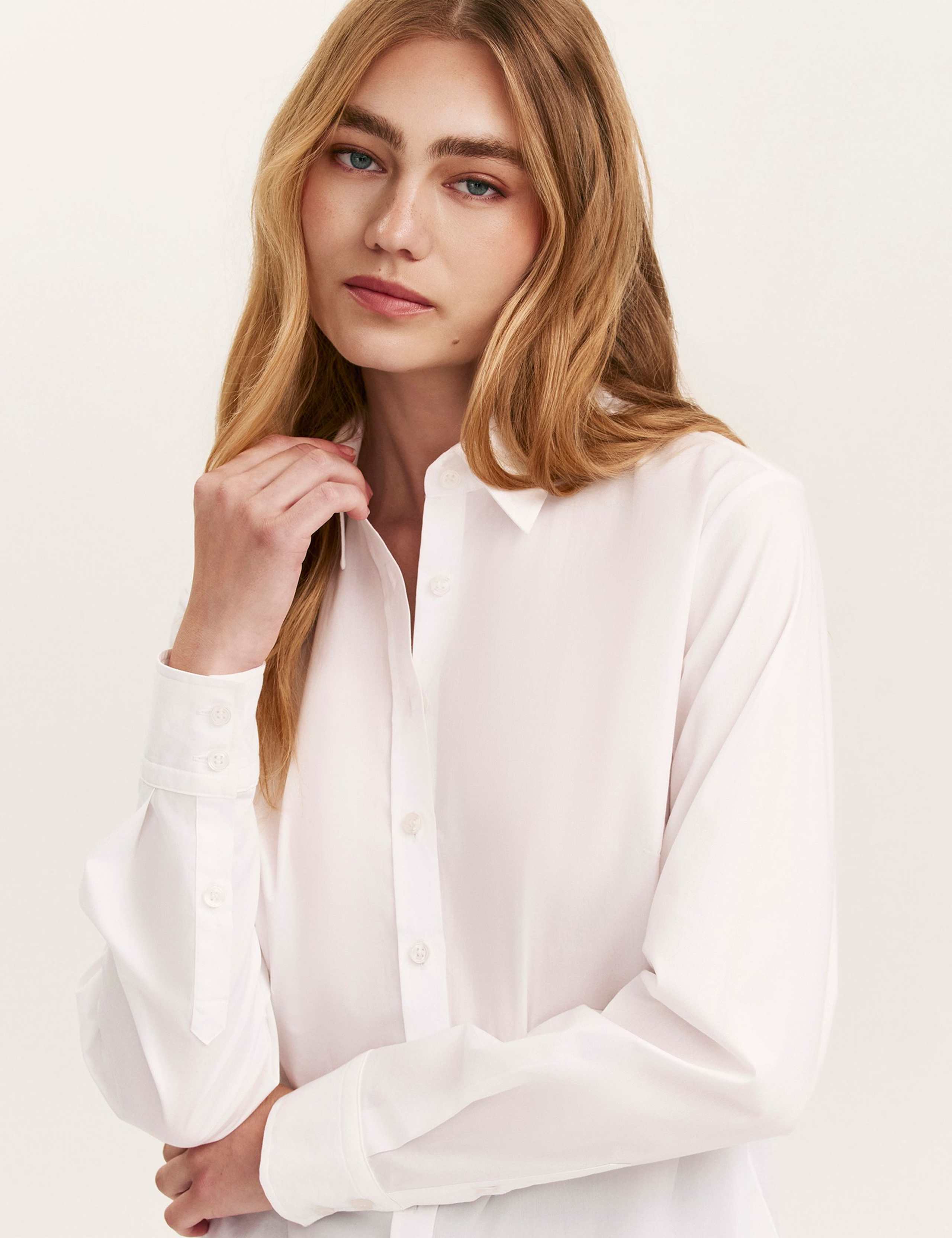 Cotton Rich Collared Button Through Shirt 4 of 4