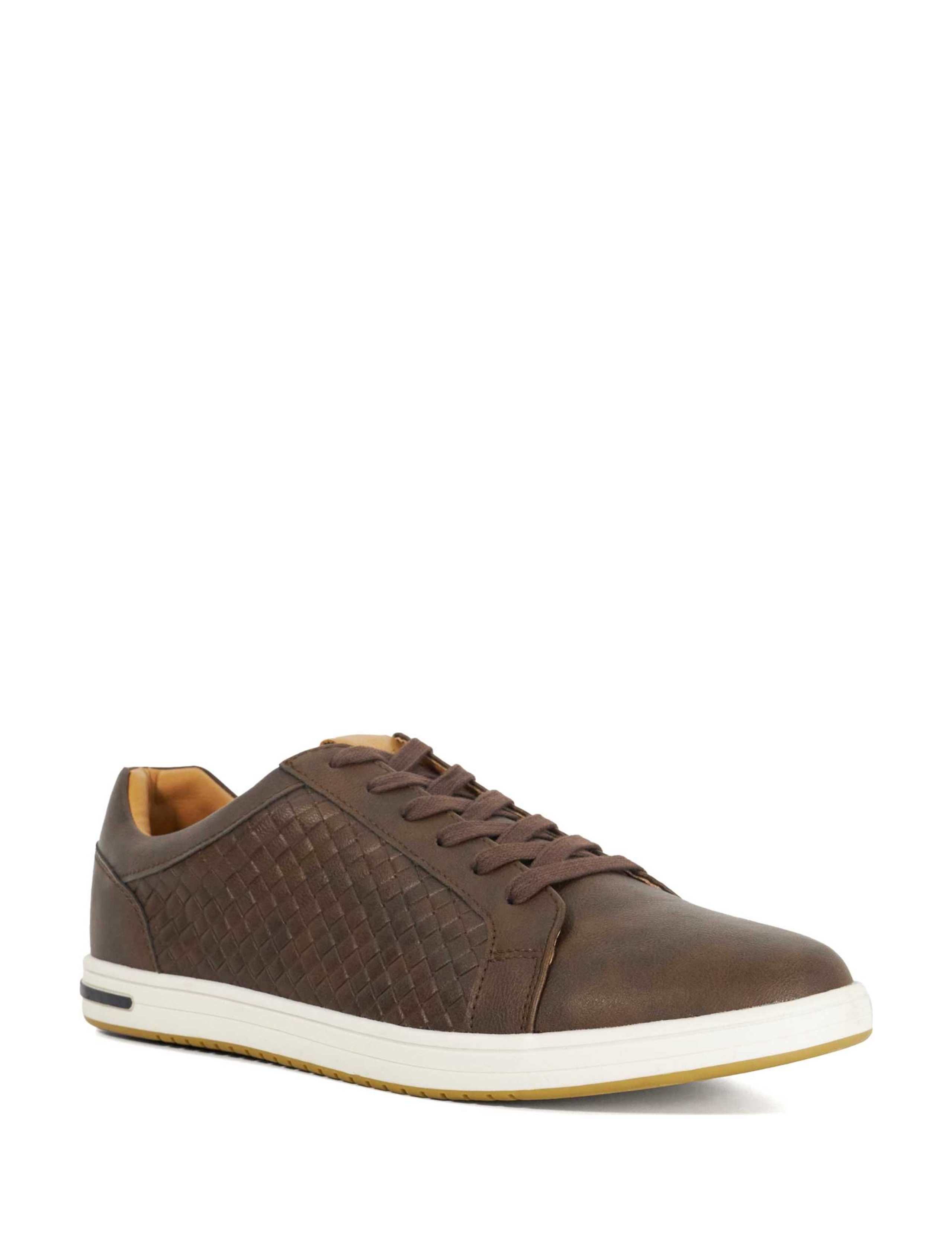 Wide Fit Faux Leather Lace Up Trainers 2 of 6