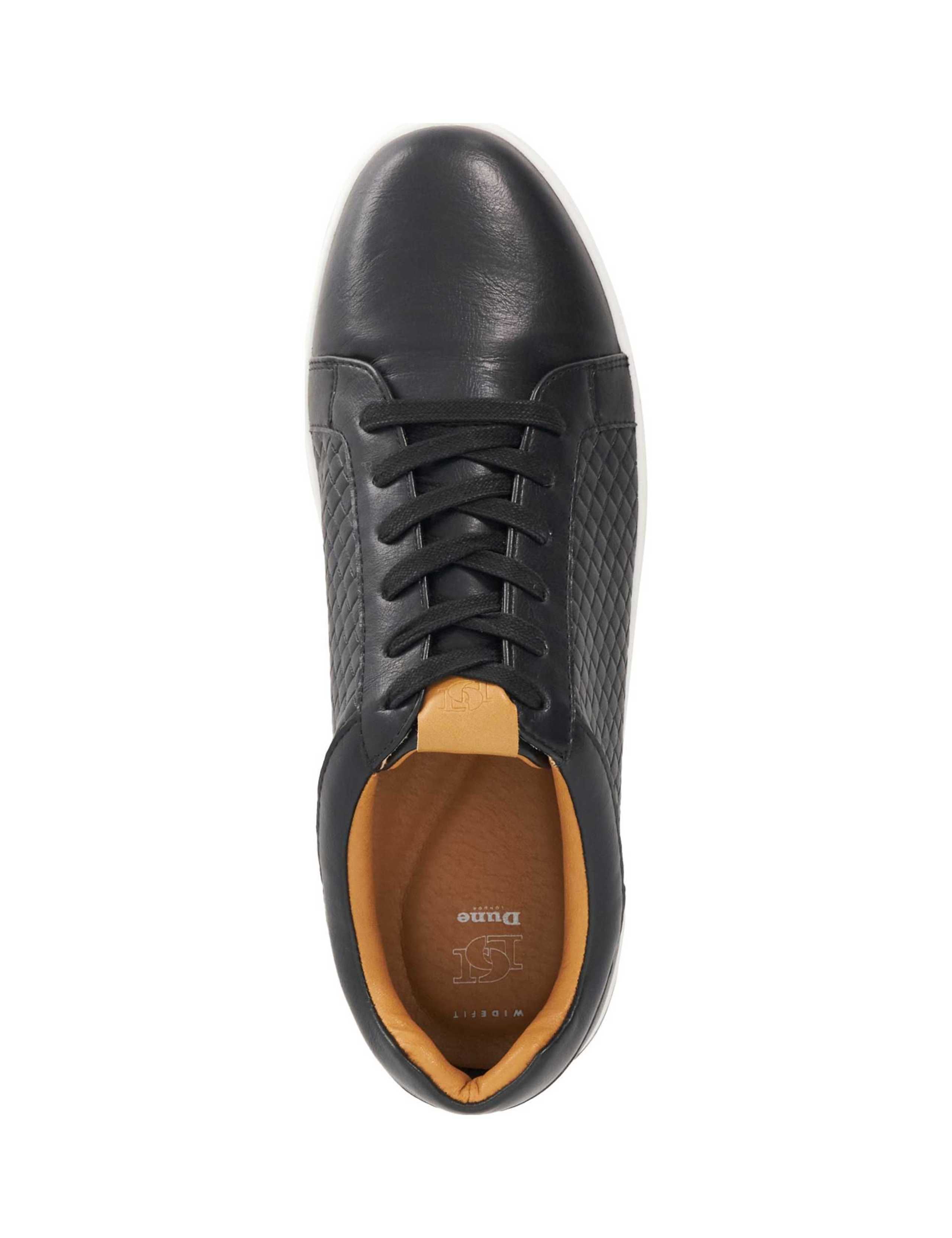 Wide Fit Faux Leather Lace Up Trainers 6 of 6