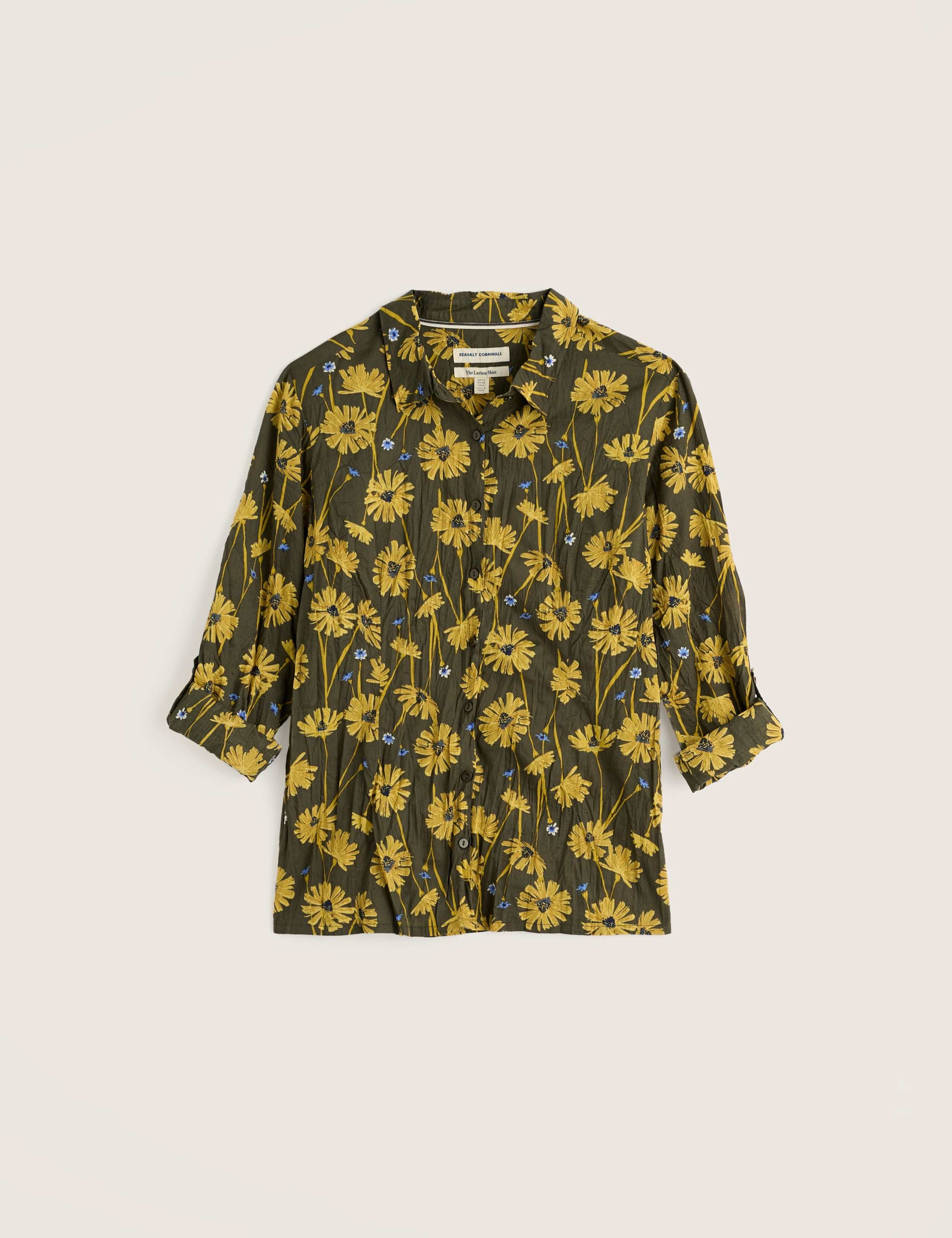 Pure Cotton Floral Crinkle Shirt 2 of 6
