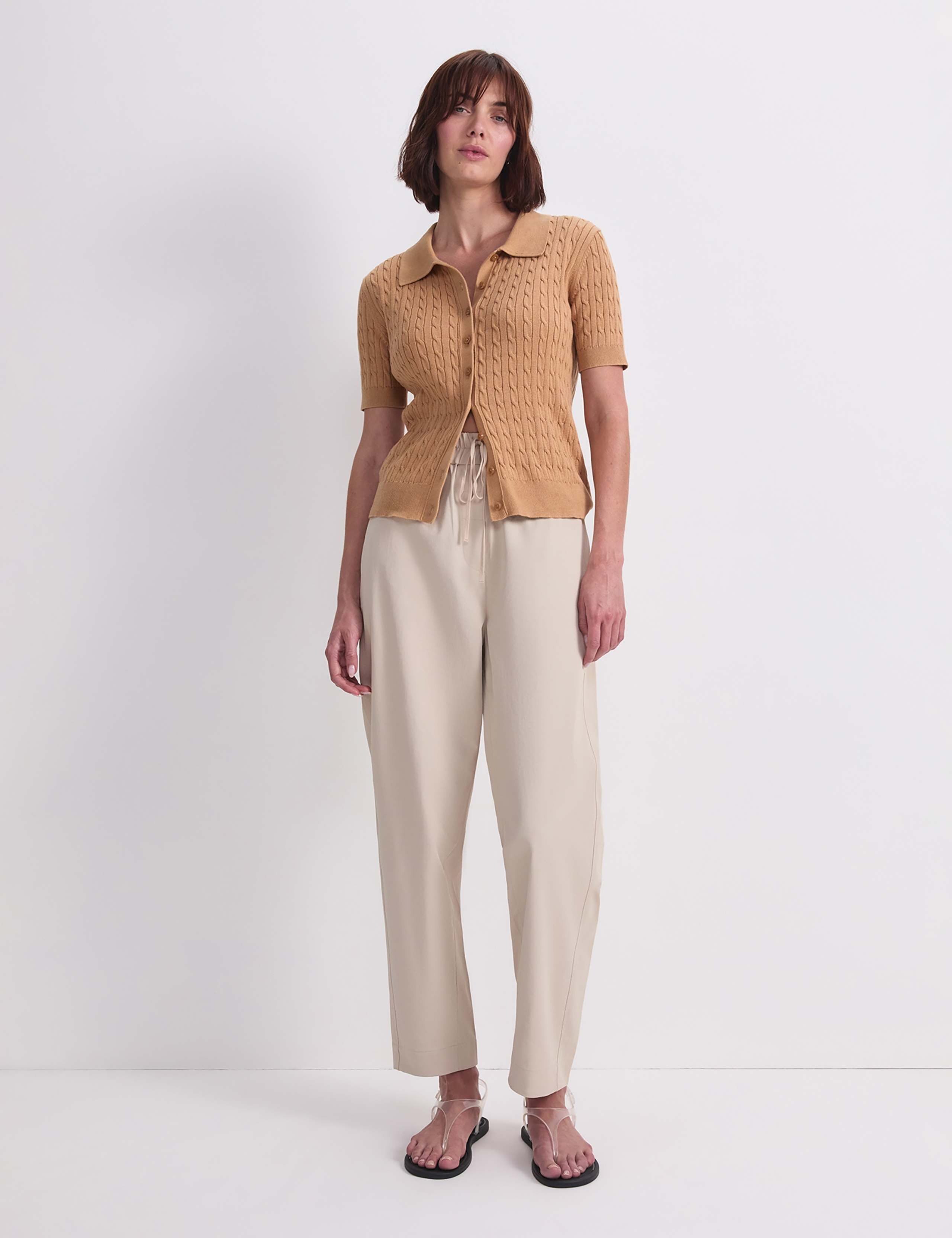Barrel Leg Ankle Grazer Trousers 4 of 5