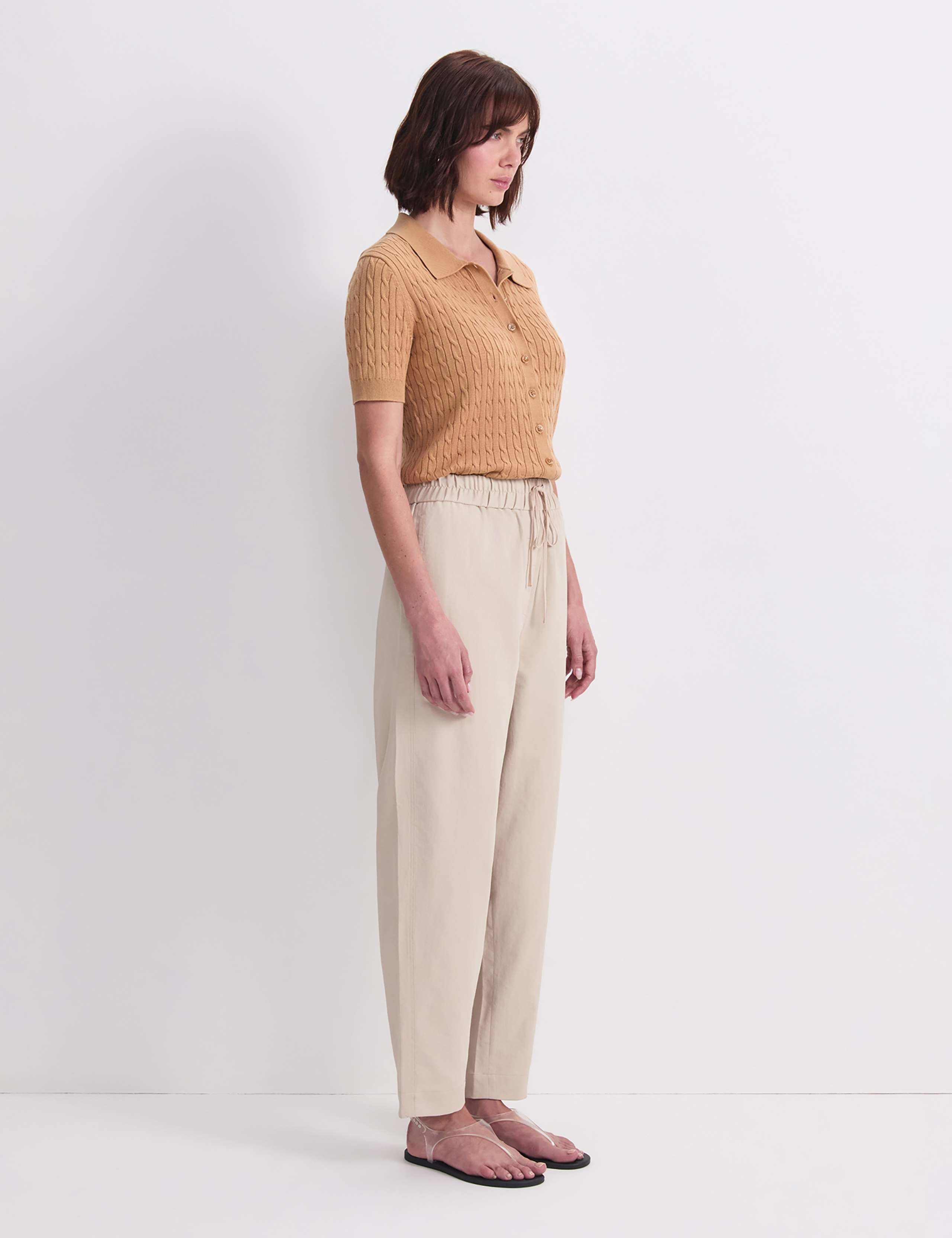 Barrel Leg Ankle Grazer Trousers 5 of 5