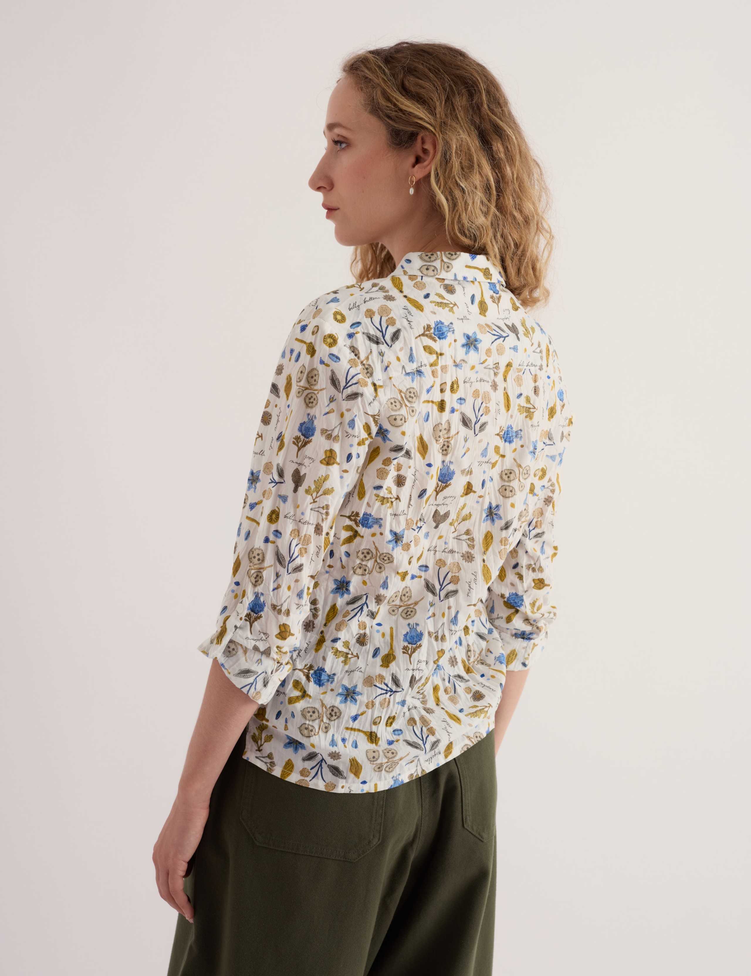Pure Cotton Printed Crinkle Shirt 4 of 6