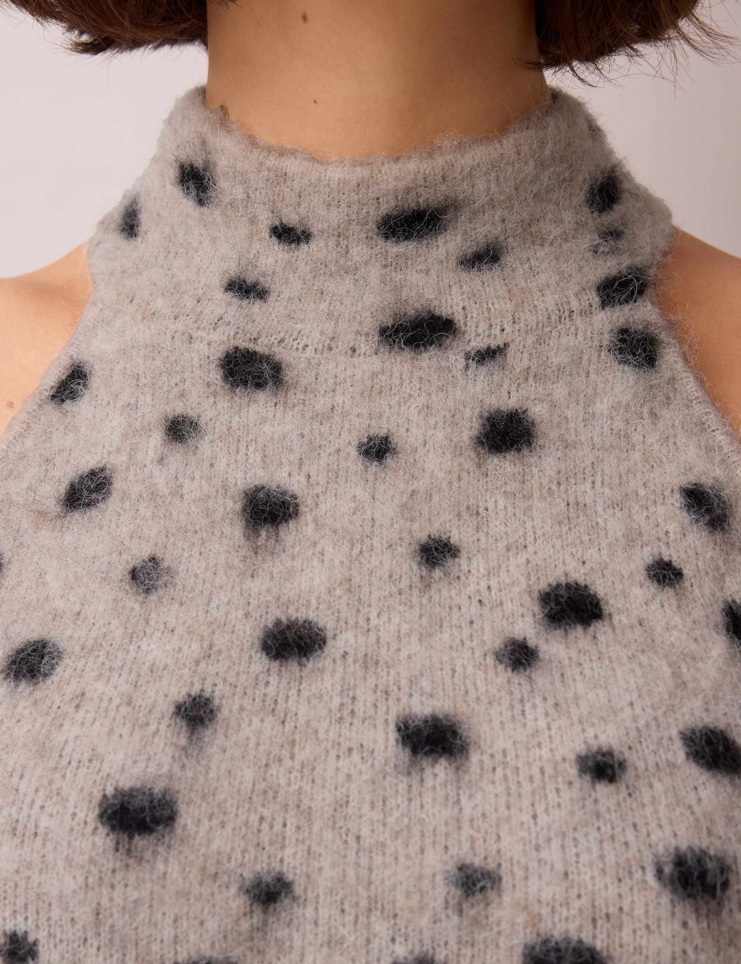 Wool Alpaca Blend High Neck Jumper 3 of 5