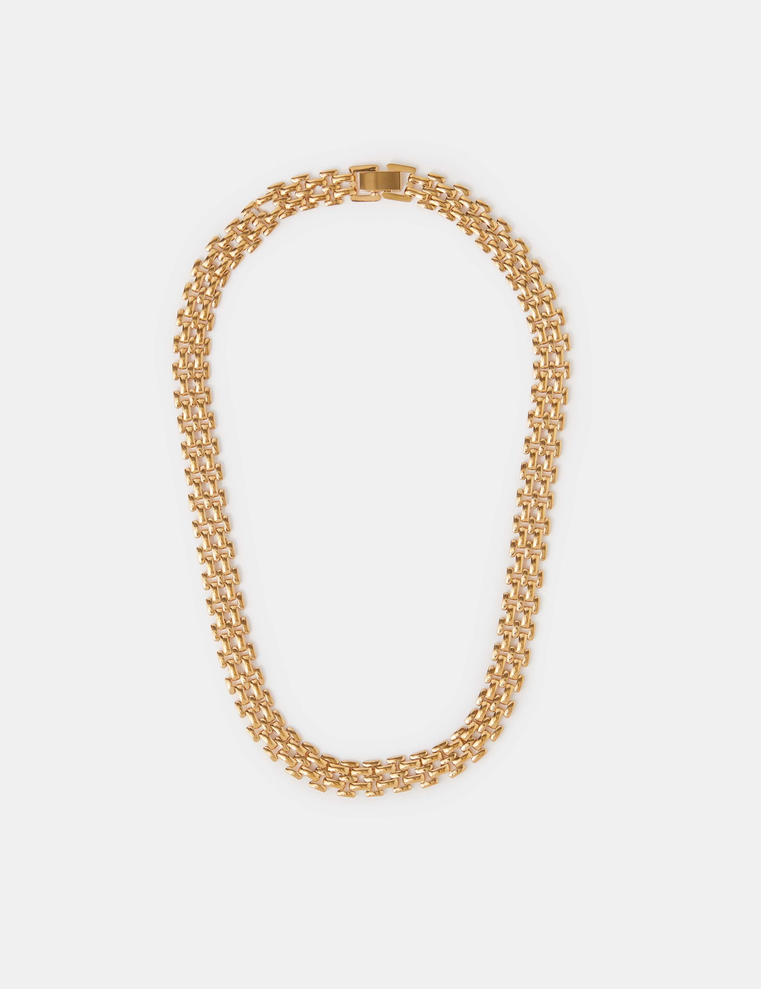 14ct Gold Plated Watch Link Necklace 2 of 3