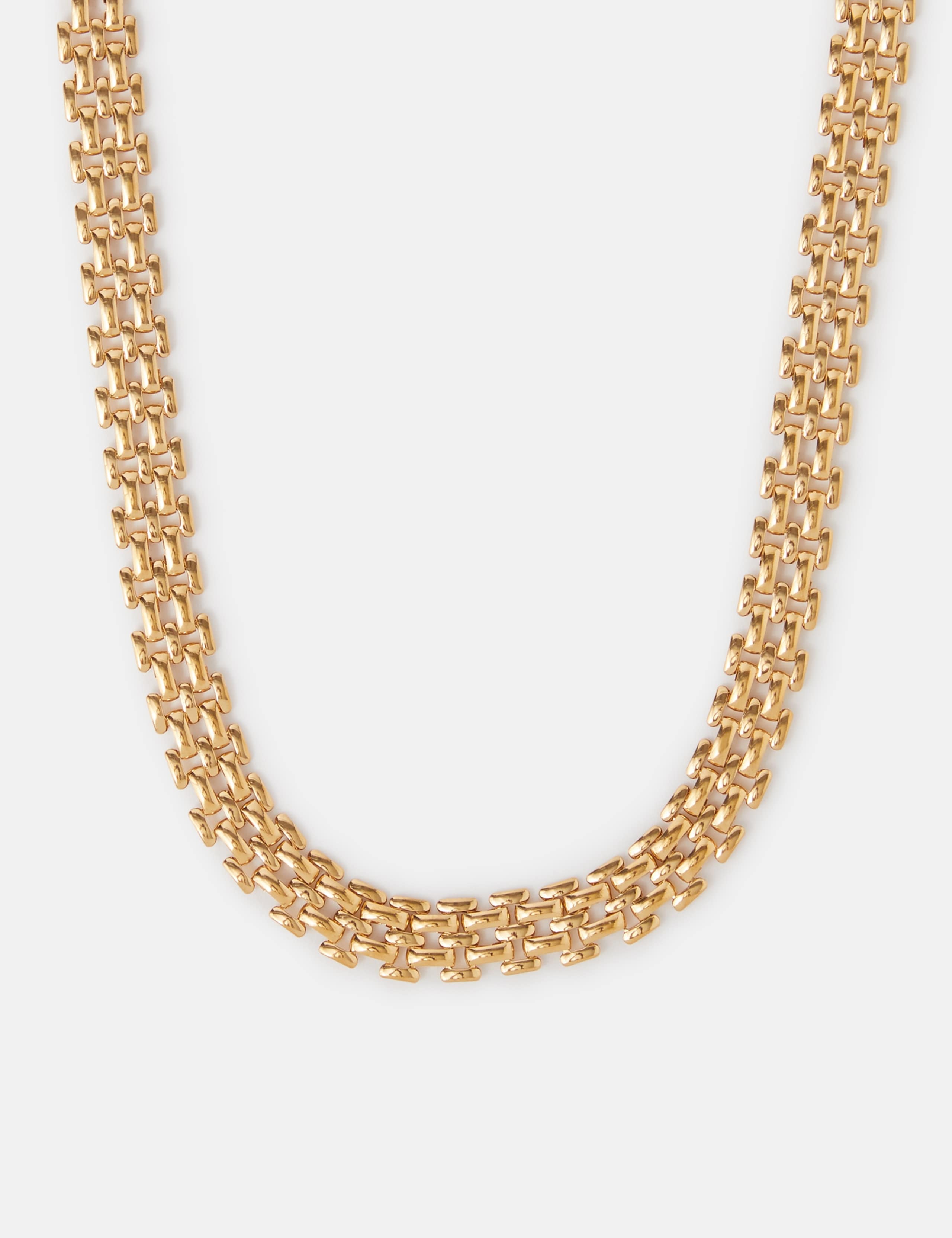 14ct Gold Plated Watch Link Necklace 3 of 3
