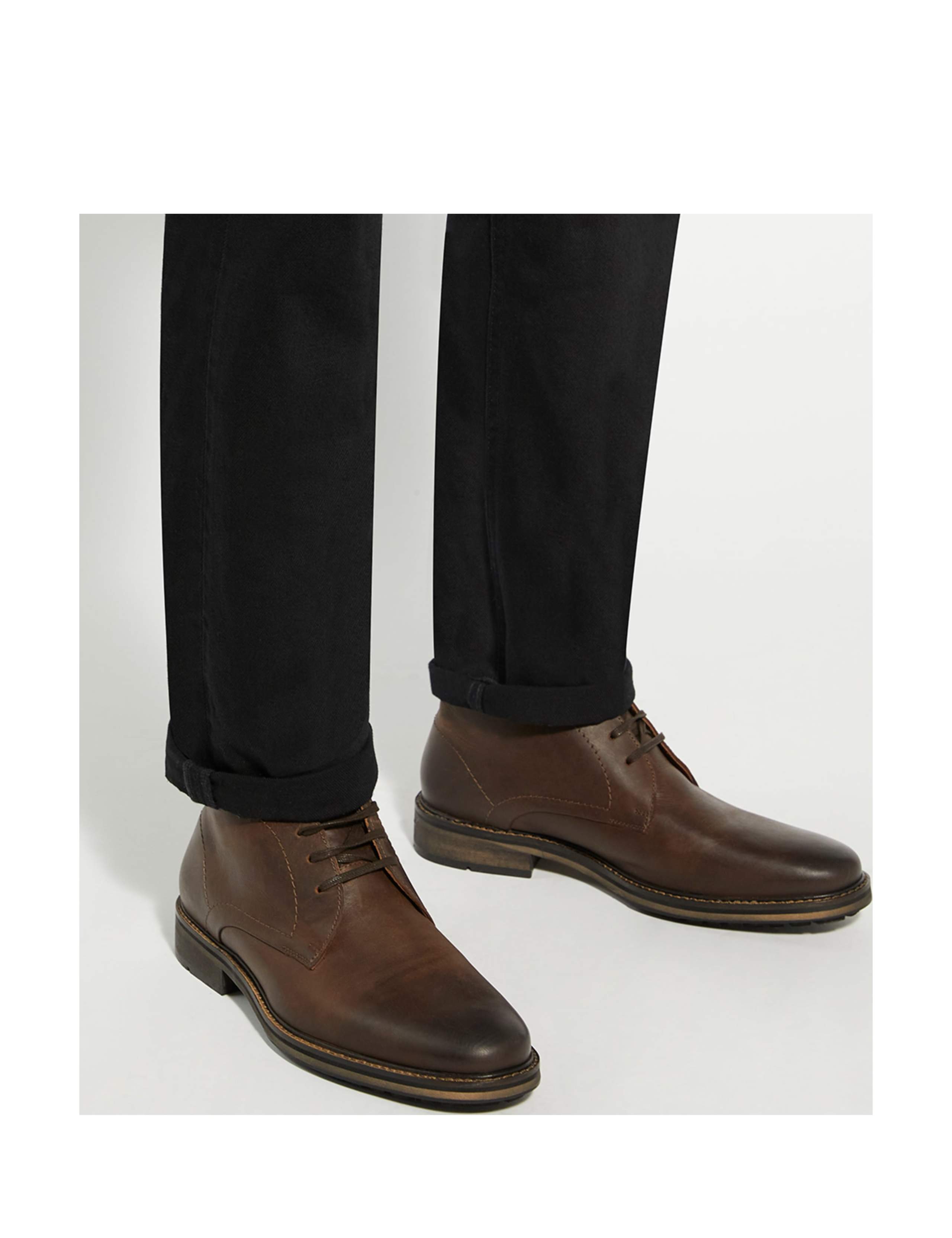 Wide Fit Leather Chukka Boots 2 of 6
