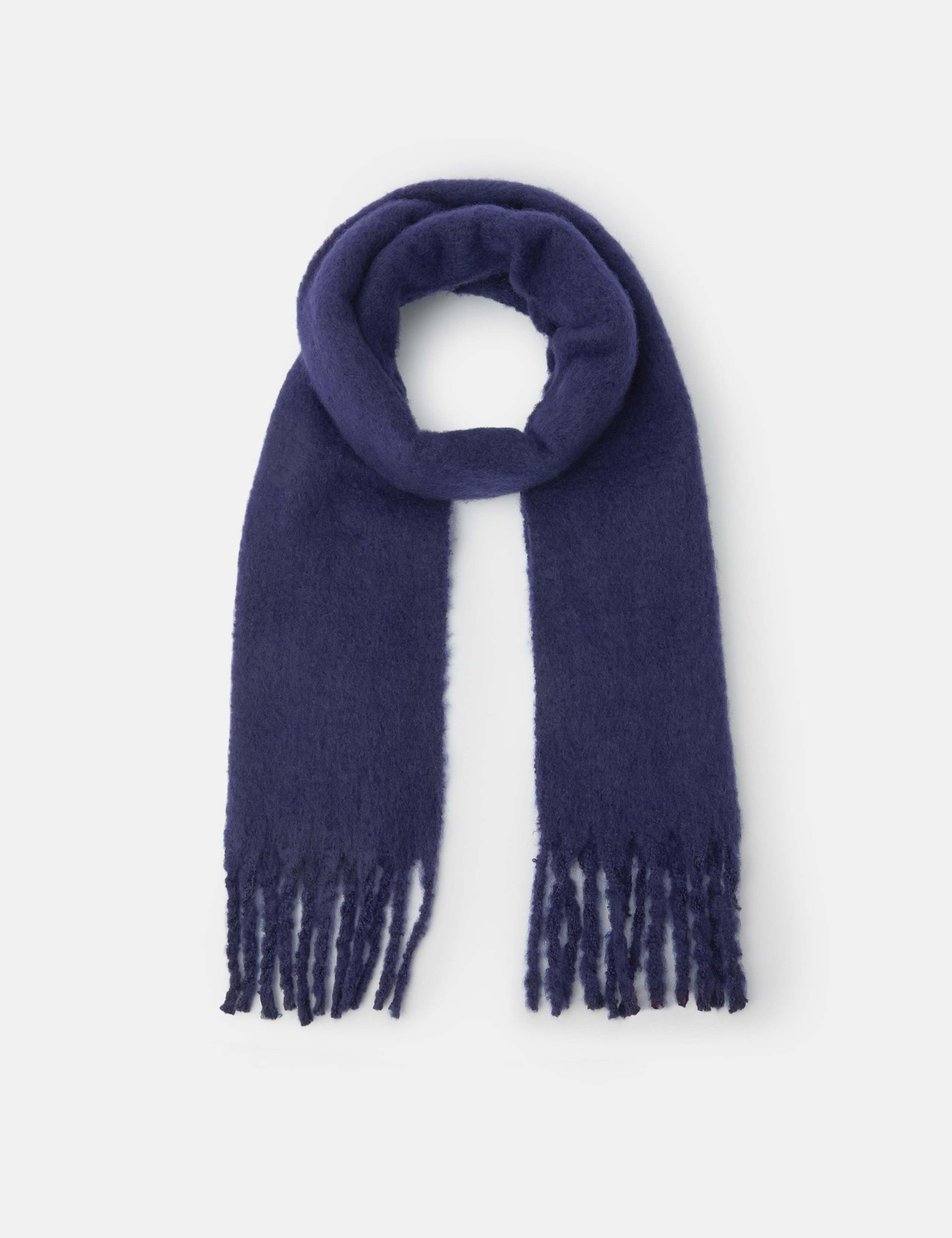 Textured Fringed Skinny Scarf 1 of 2