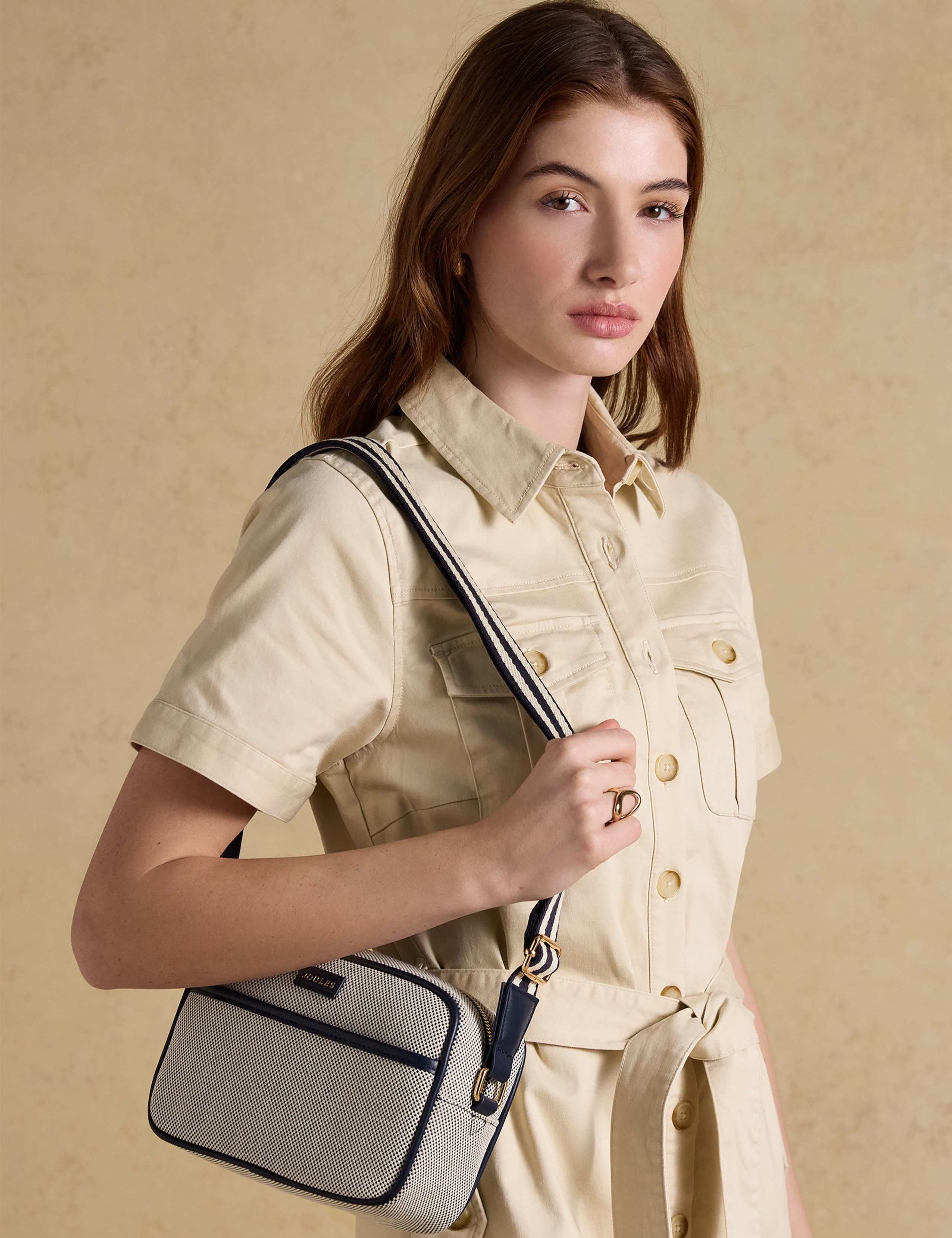 Canvas Webbing Strap Cross Body Bag 5 of 8