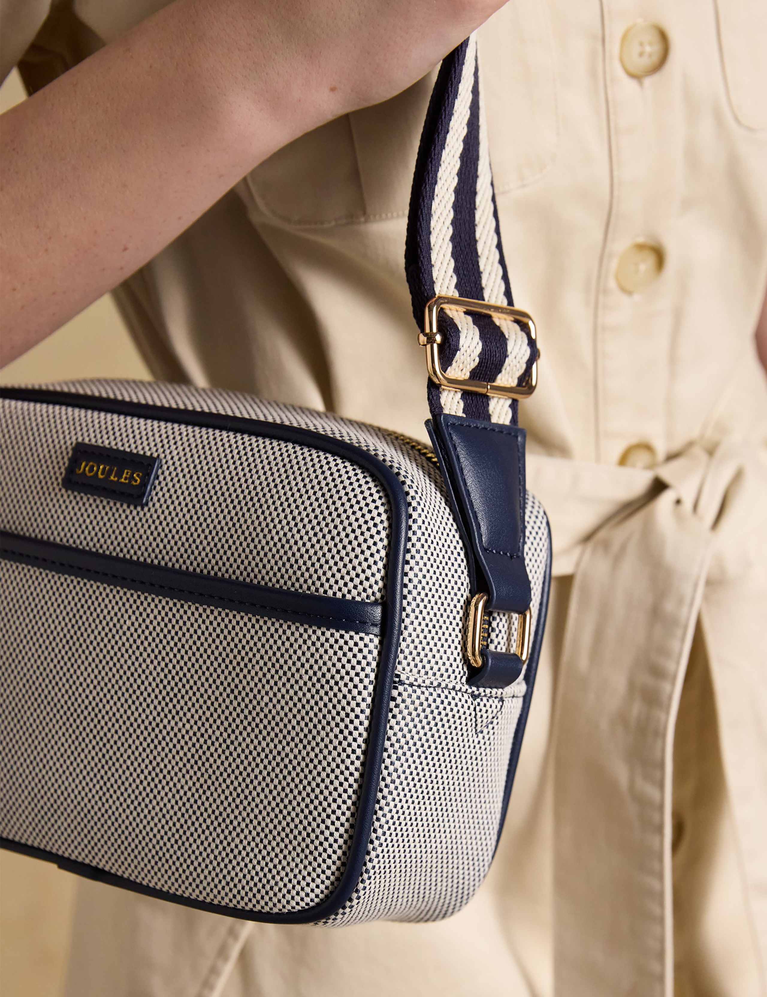 Canvas Webbing Strap Cross Body Bag 7 of 8