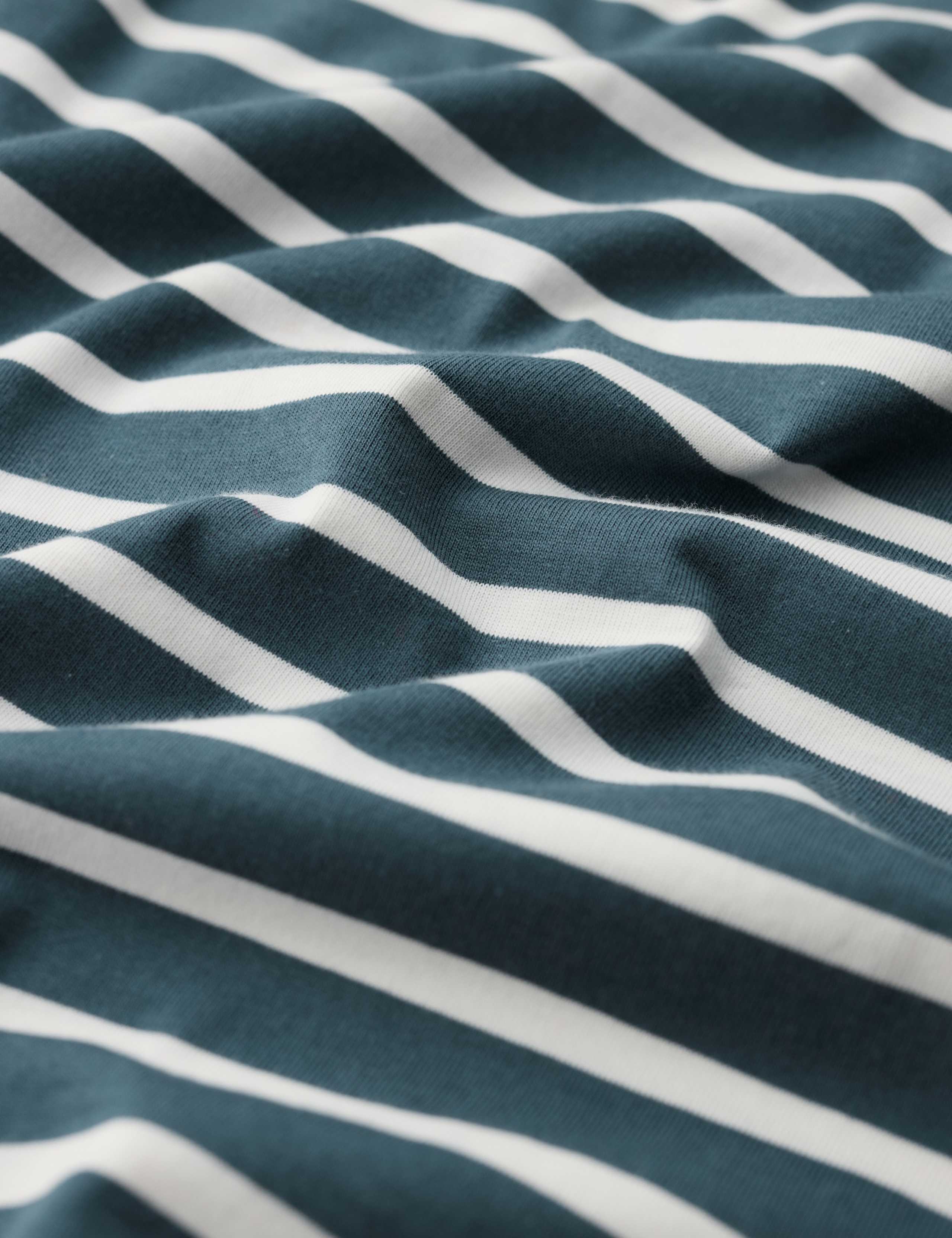 Pure Cotton Striped Crew Neck T-Shirt 4 of 5