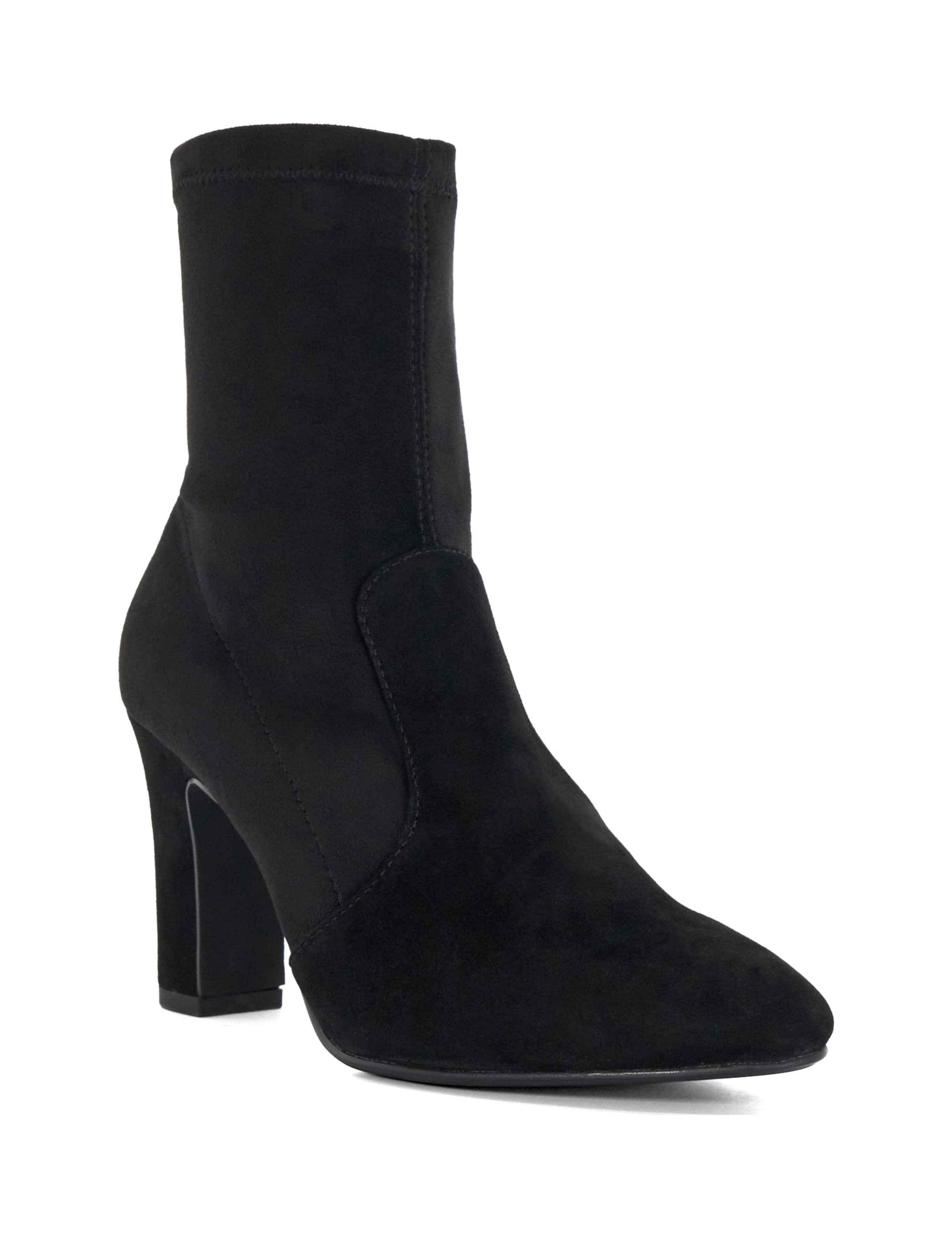 Wide Fit Suede Block Heel Sock Boots 4 of 6
