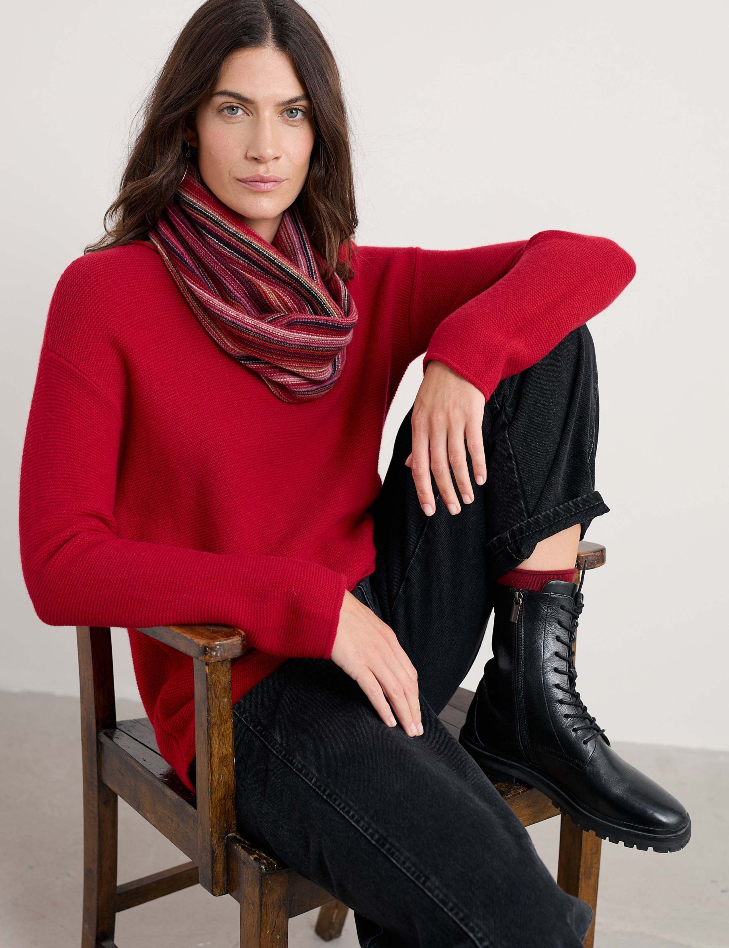 Wool Rich Striped Snood 2 of 4
