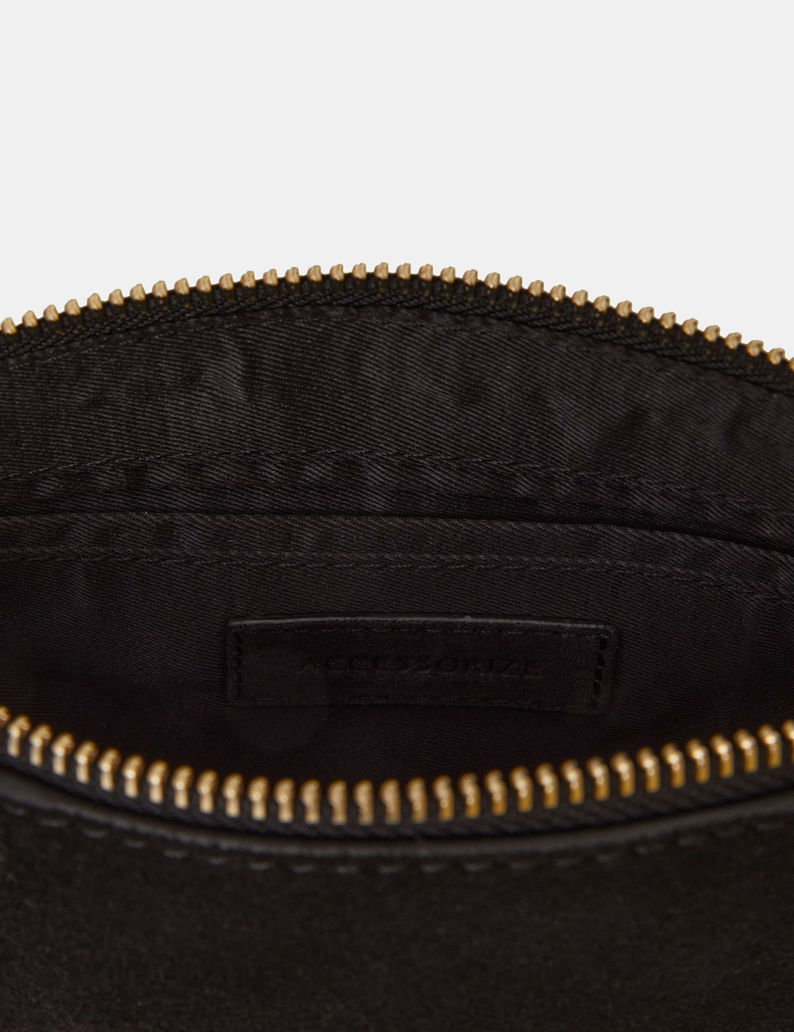 Suede Studded Clutch Bag 4 of 4