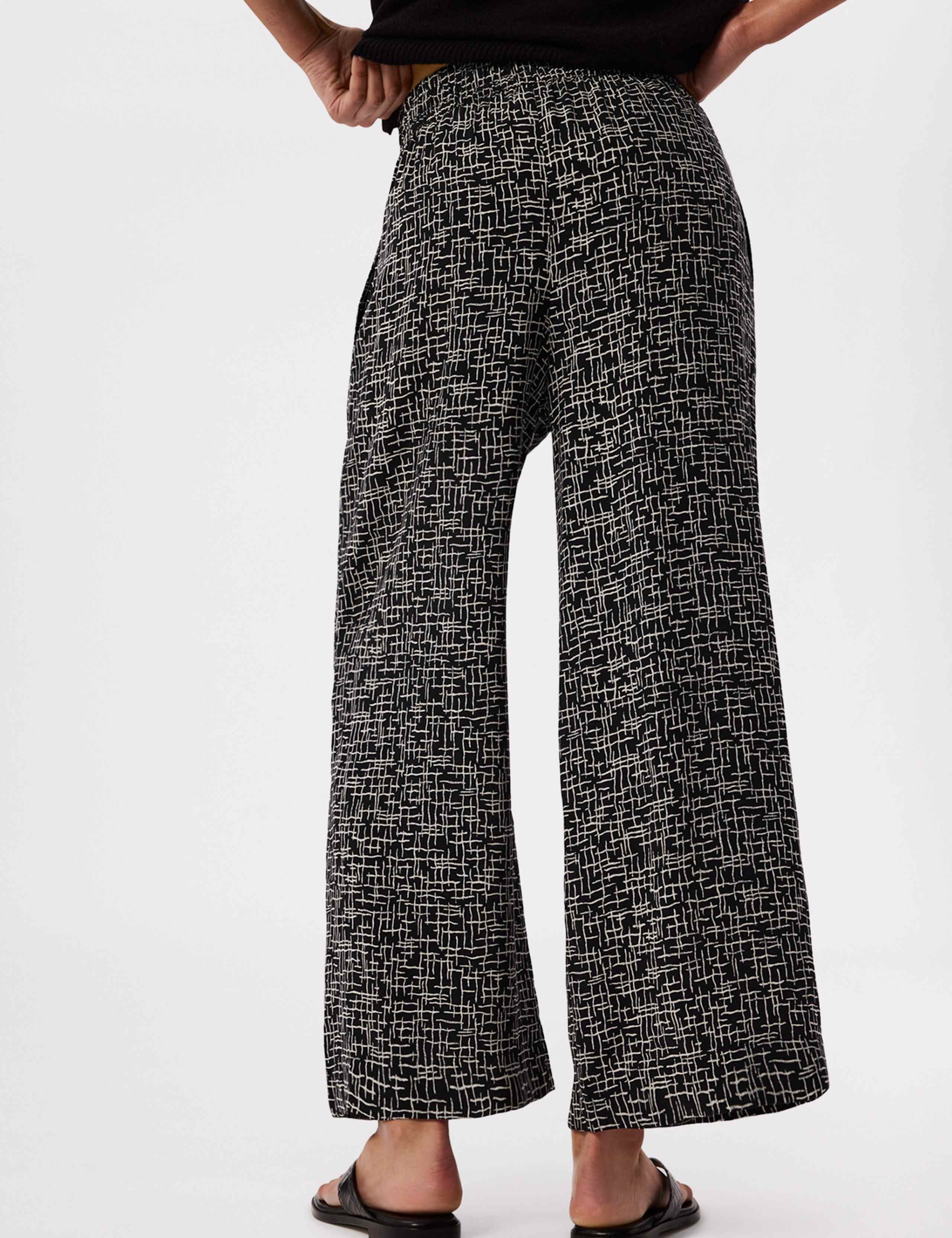 Pure Cotton Printed Wide Leg Trousers 5 of 7