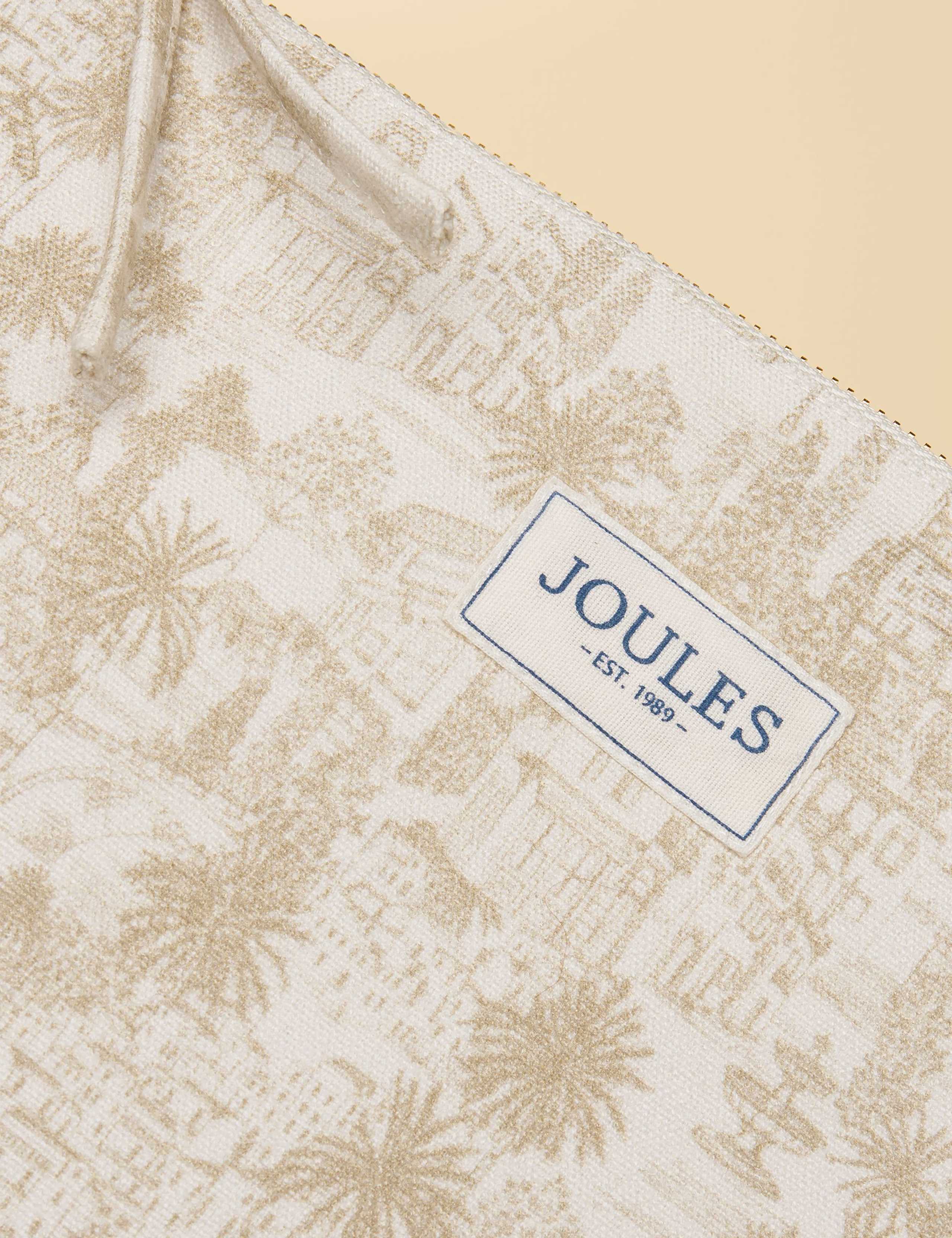 Pure Cotton Toile Print Zip Pouch 5 of 5