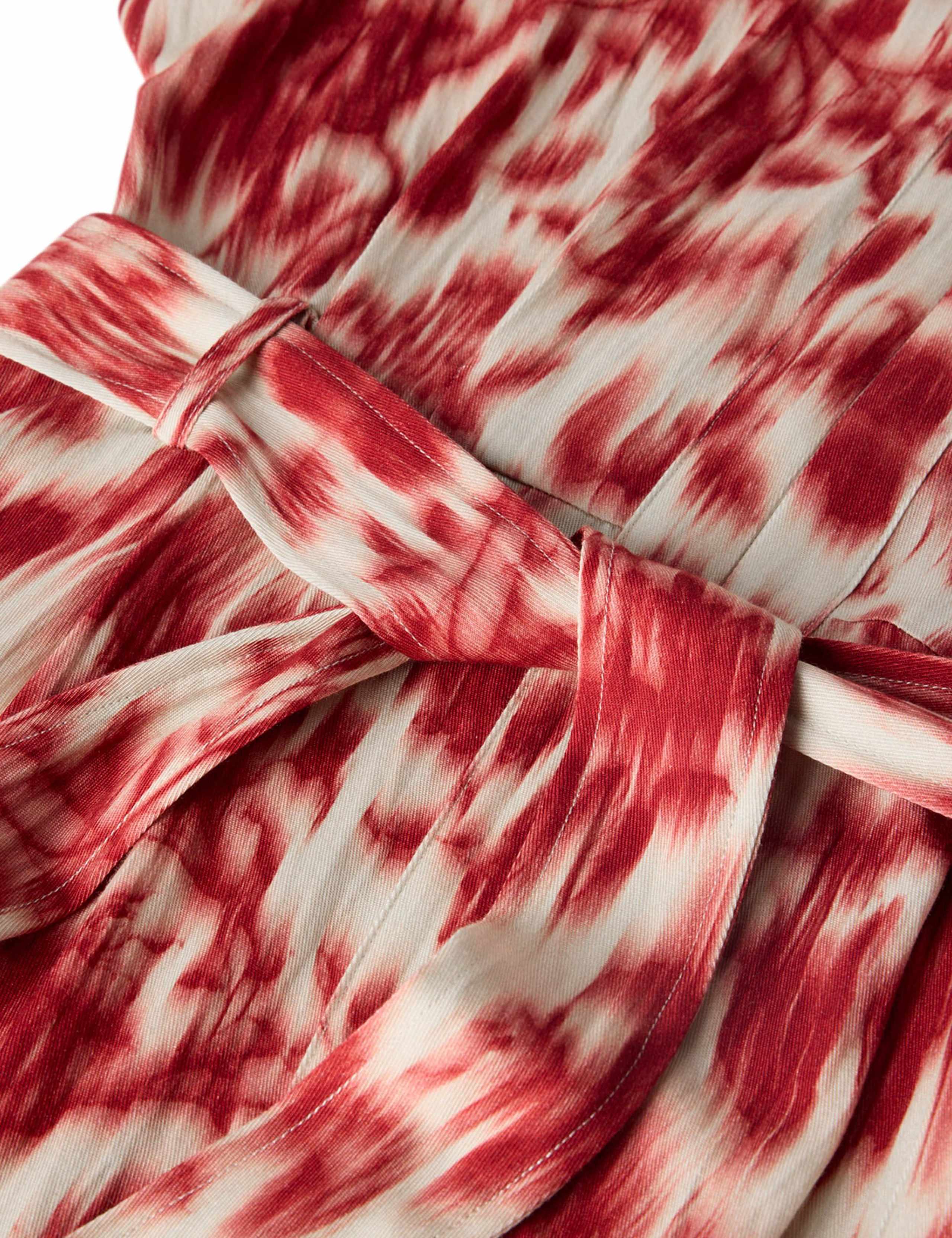 Floral V-Neck Belted Short Sleeve Jumpsuit 6 of 6