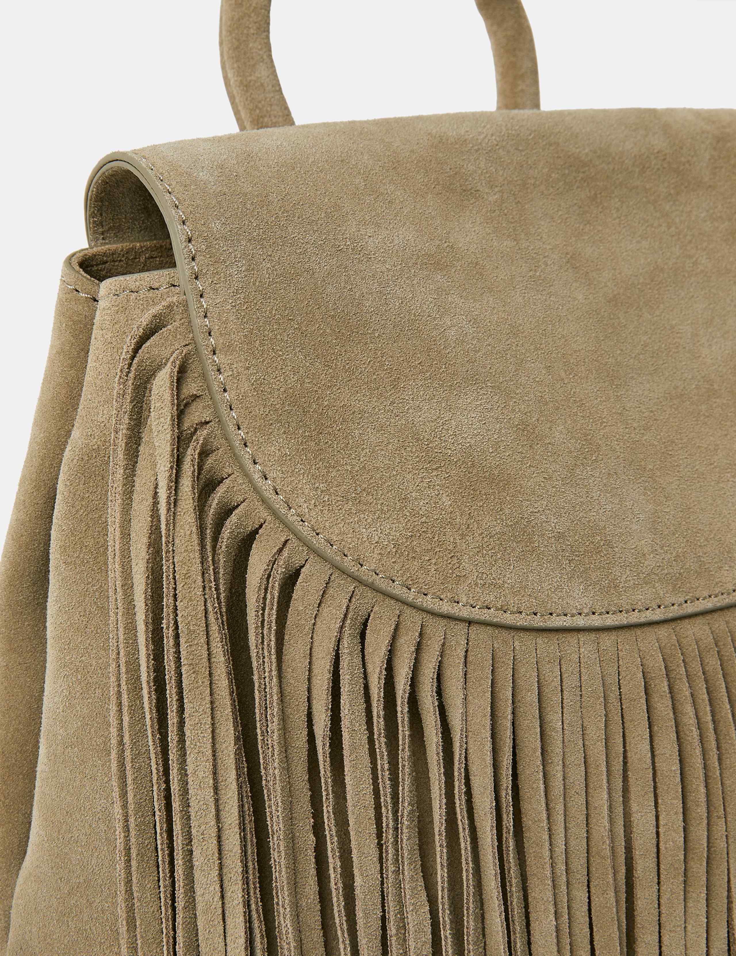Suede Fringed Backpack 3 of 4
