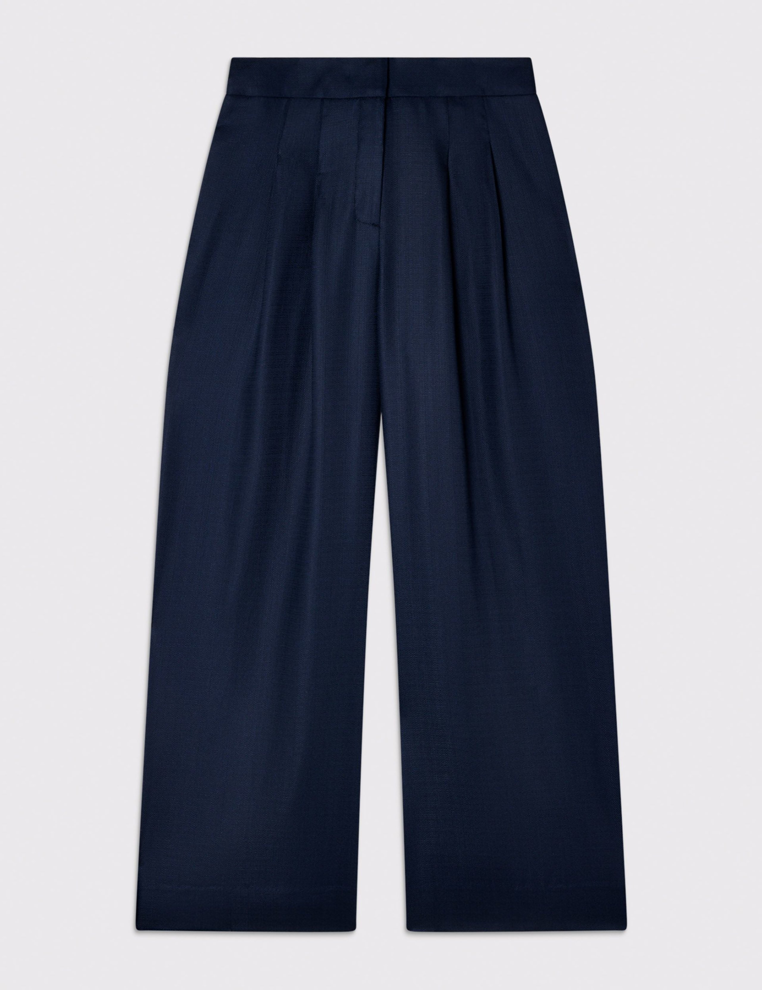 Pure Lyocell Hopsack Wide Leg Trousers 2 of 6