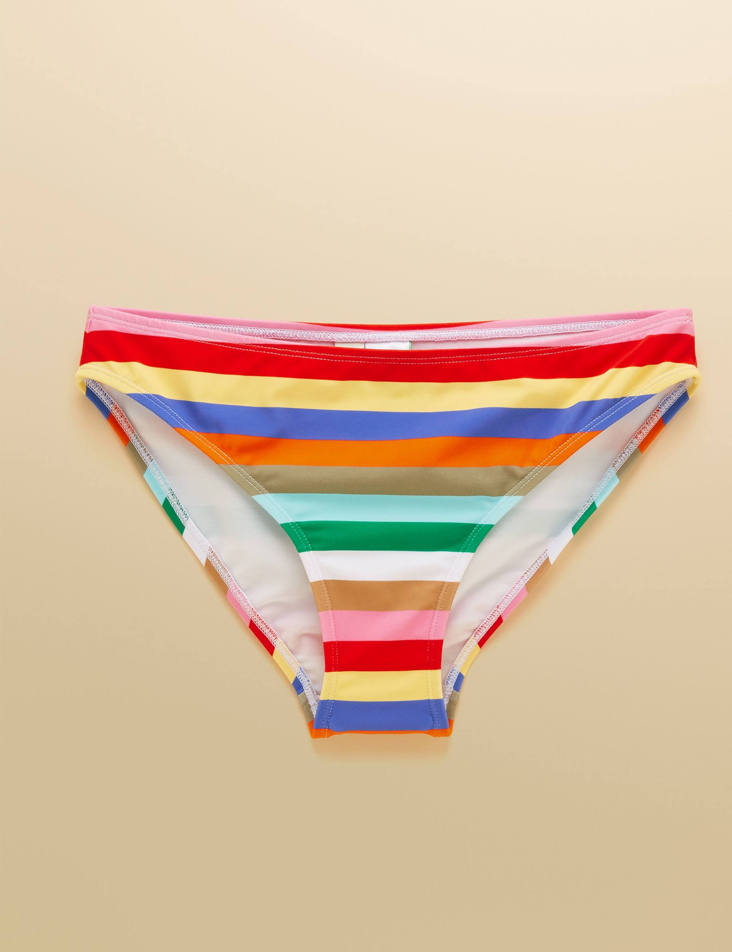 Striped High Waisted Bikini Bottoms 2 of 6