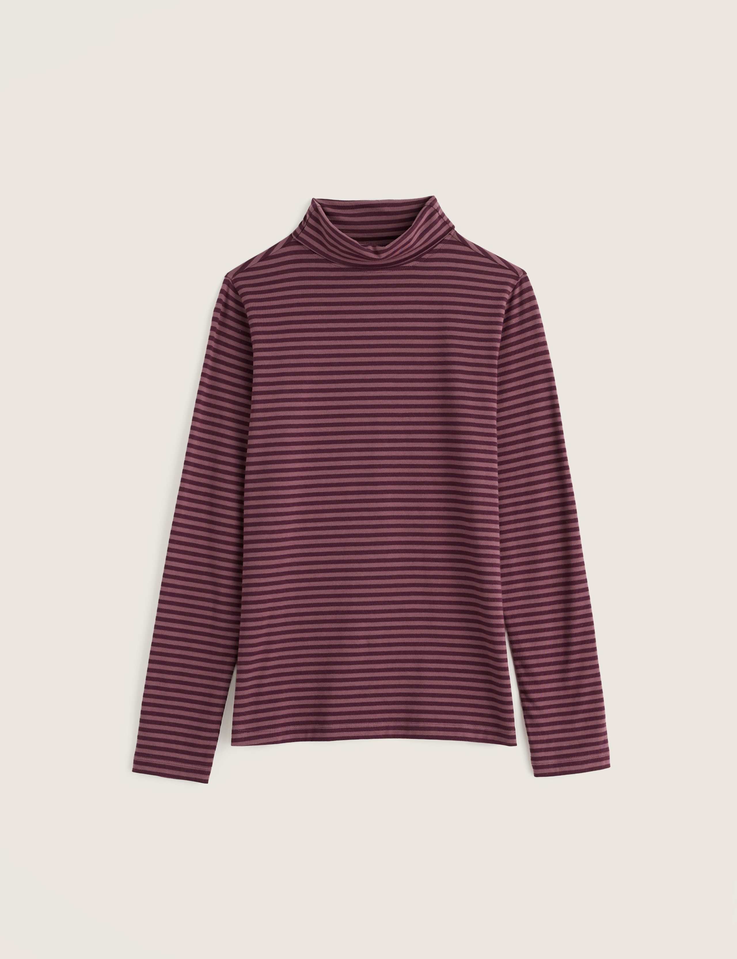 Cotton Rich Striped Roll Neck Top 2 of 5