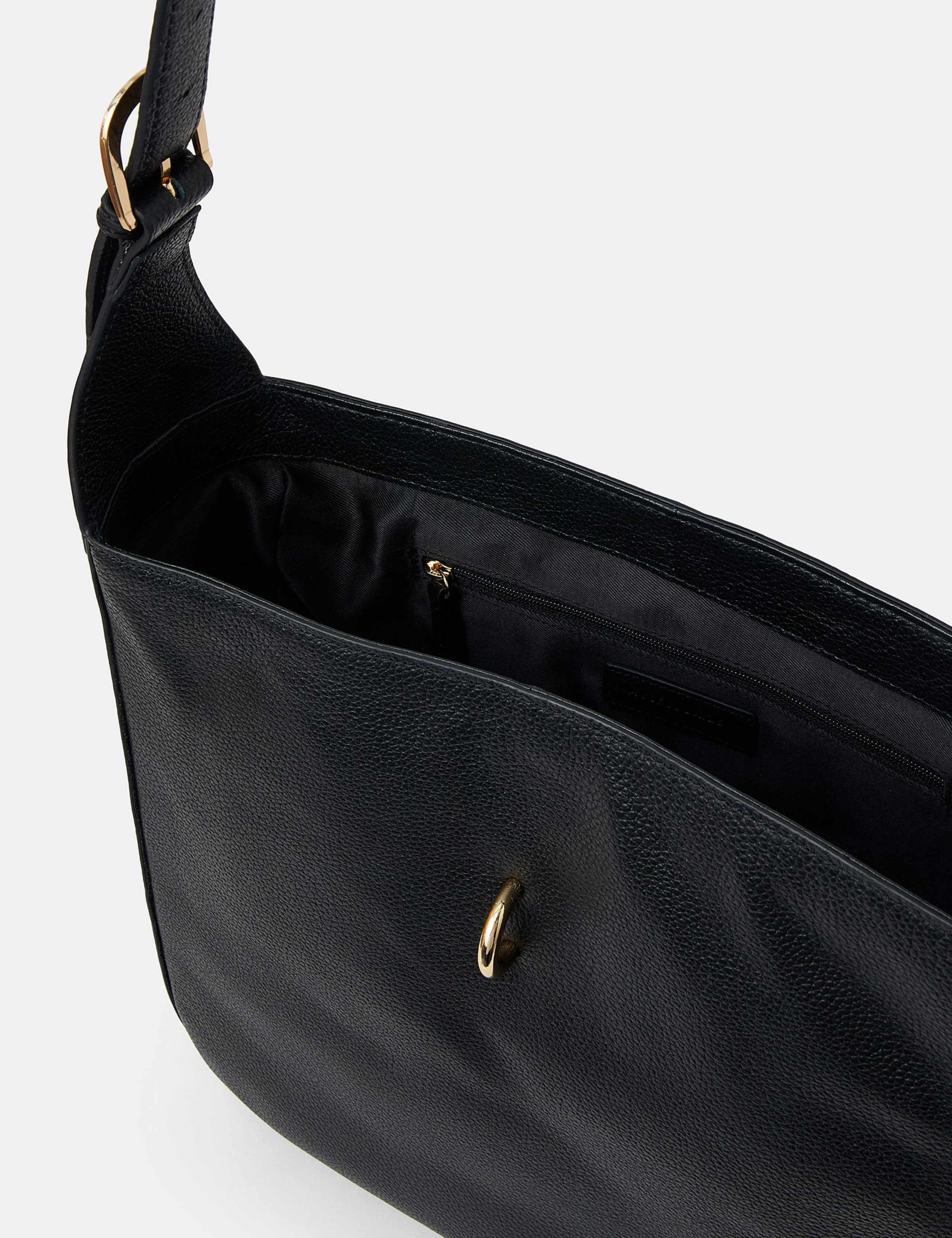 Leather Clasp Detail Shoulder Bag 4 of 5