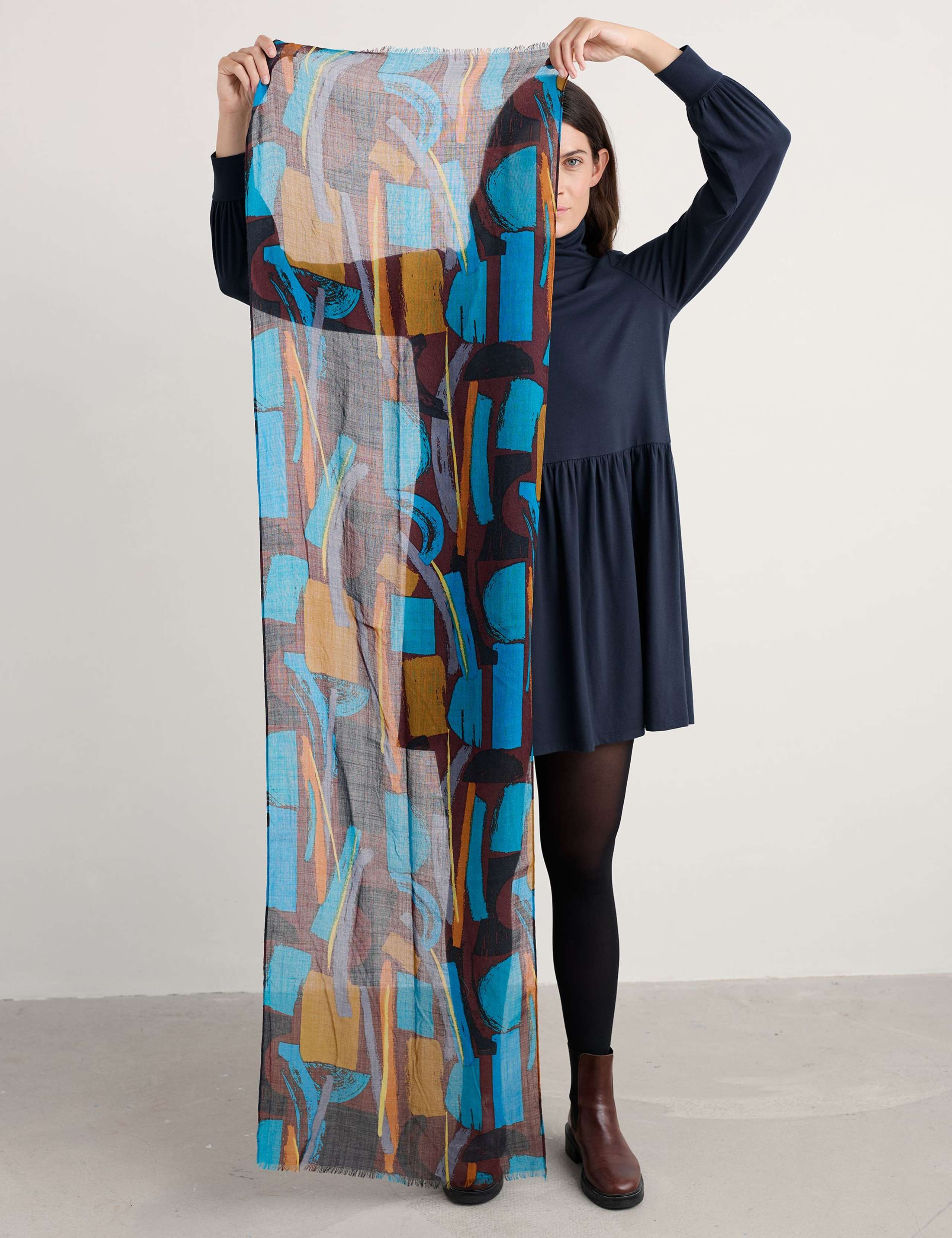 Pure Wool Printed Scarf 3 of 5