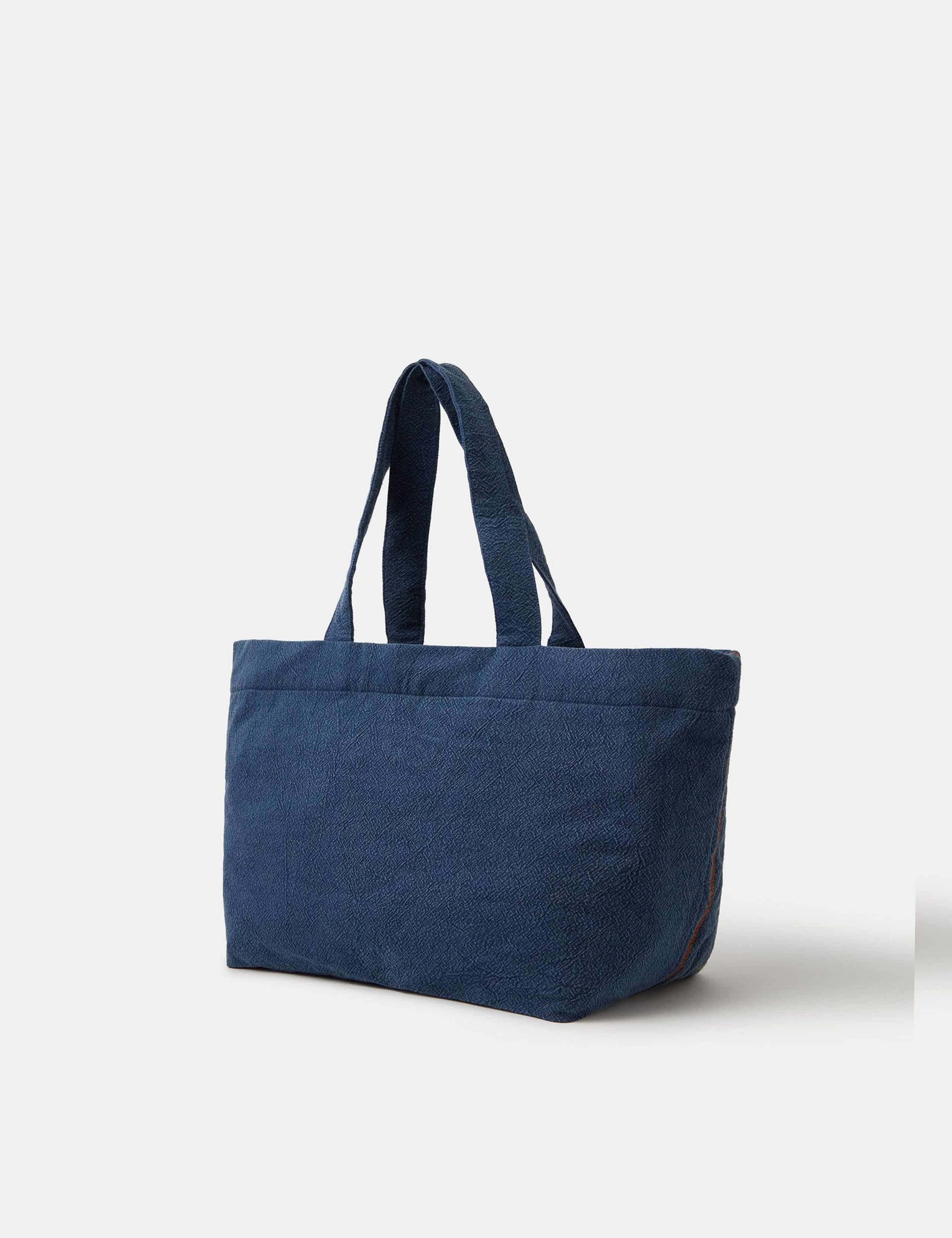 Denim Embroidered Shopper 2 of 4