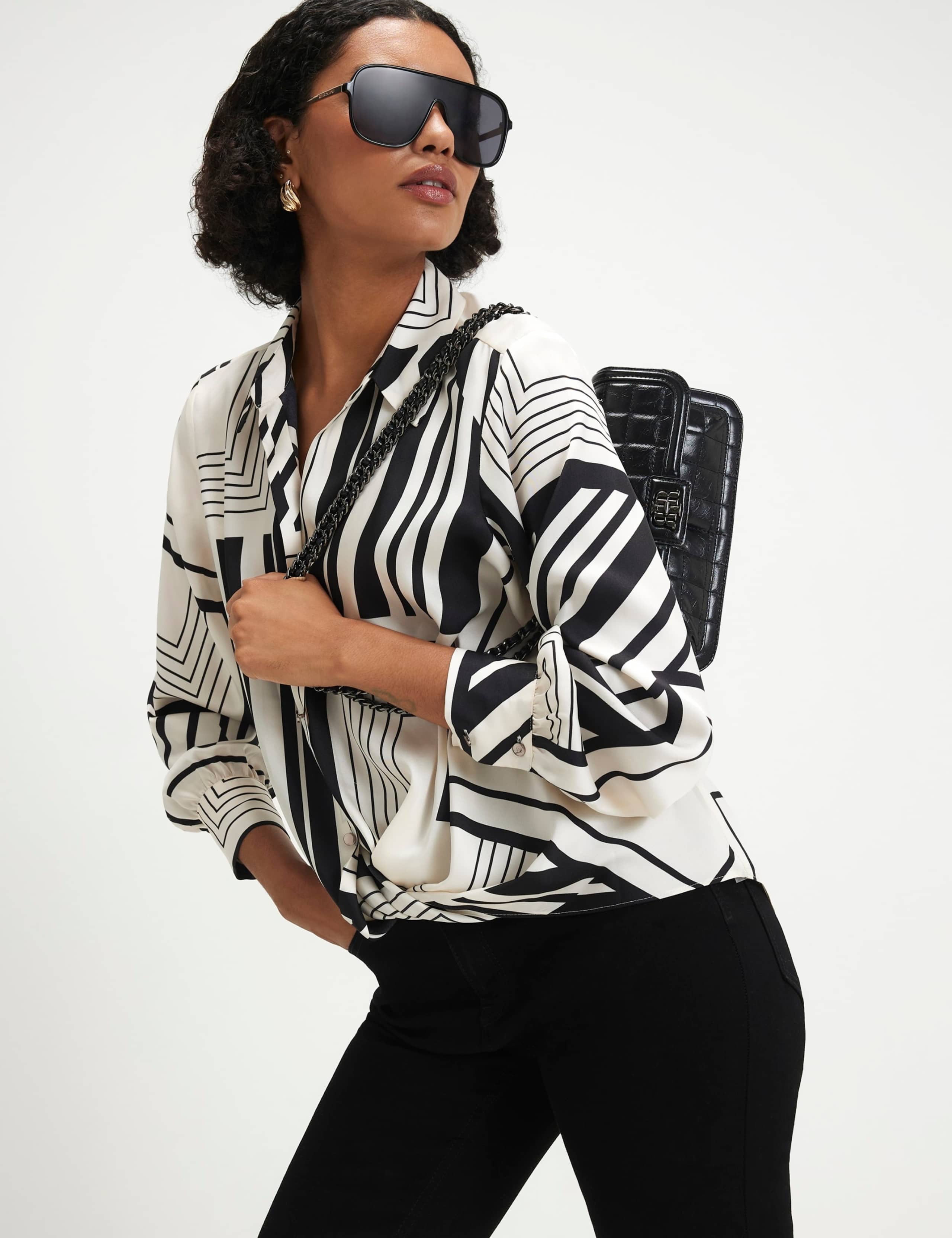Striped Tucked Hem Shirt 4 of 5