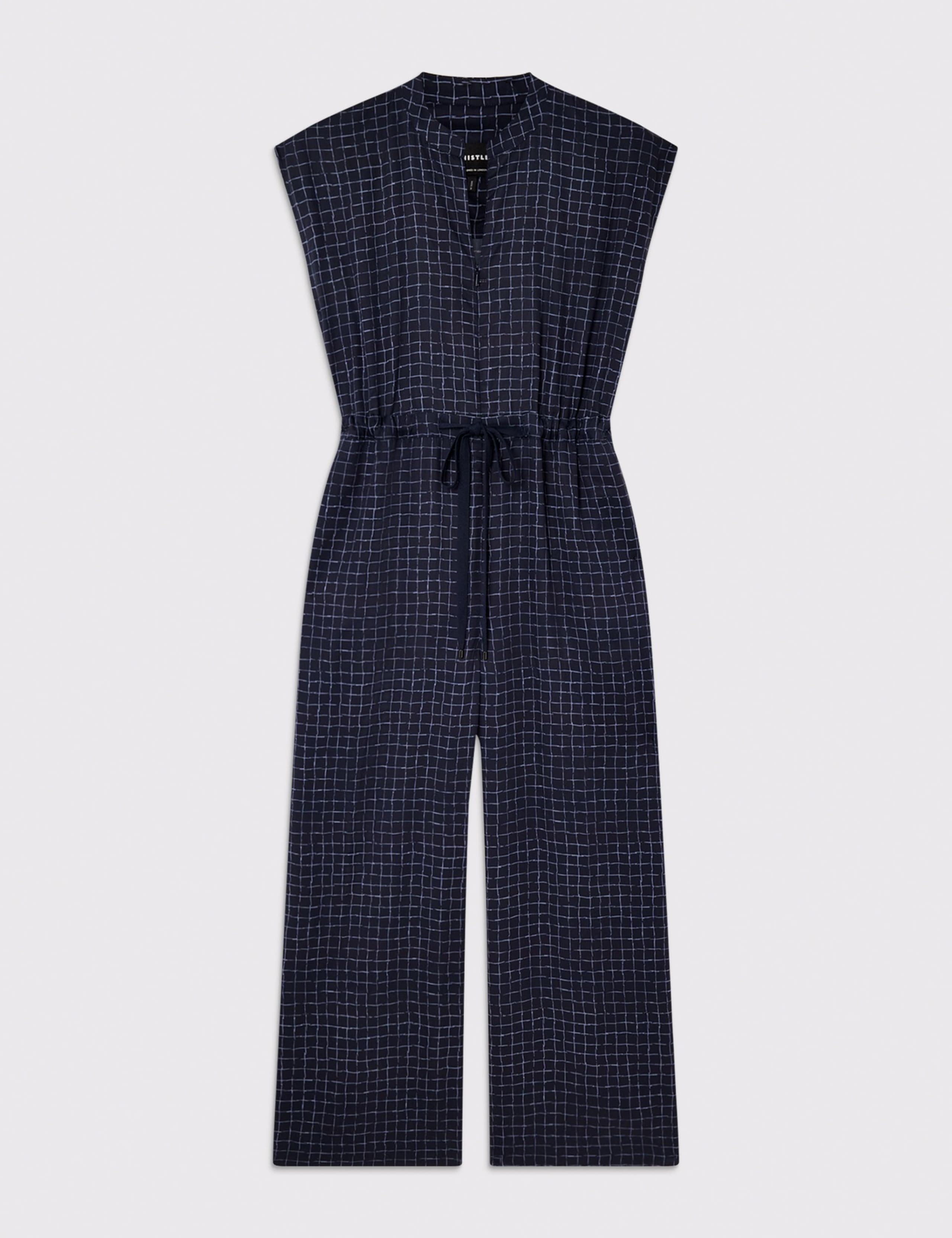 Pure Lyocell Checked Sleeveless Jumpsuit 2 of 6