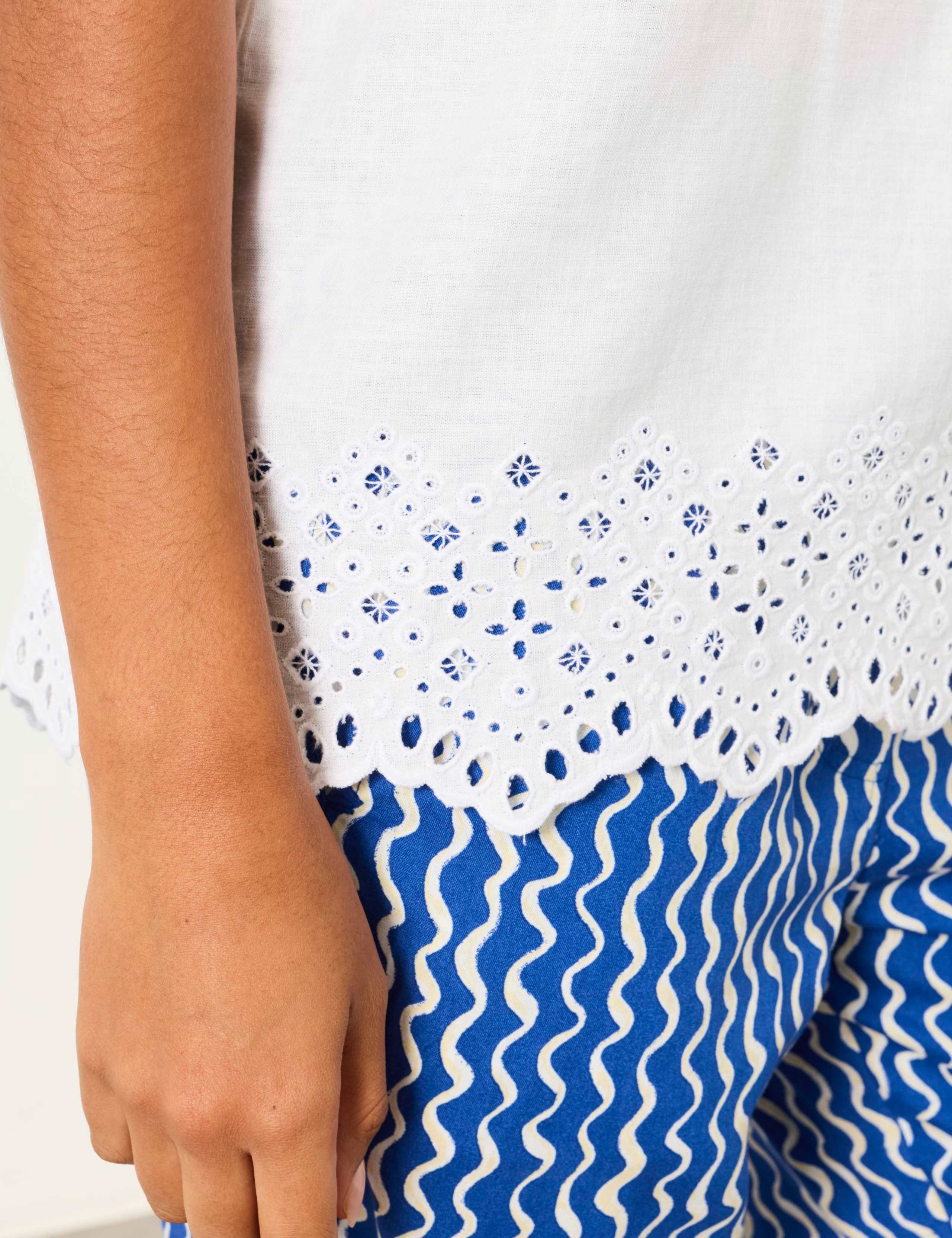 Linen Rich Embroidered Cami Top 4 of 6
