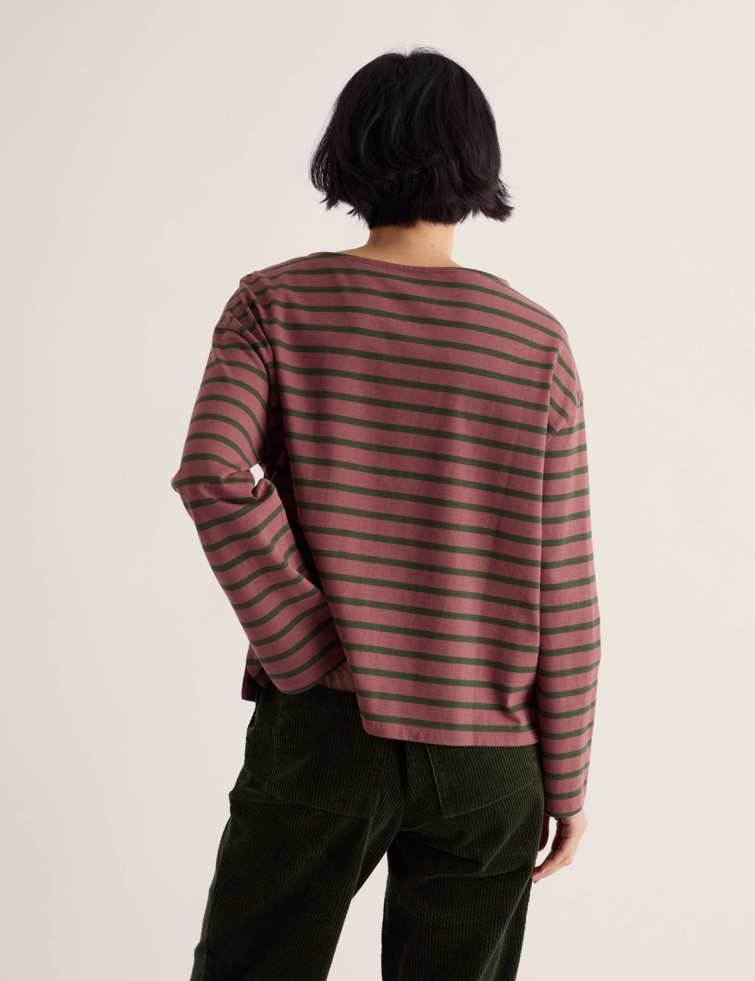 Pure Cotton Striped Relaxed T-Shirt 5 of 5