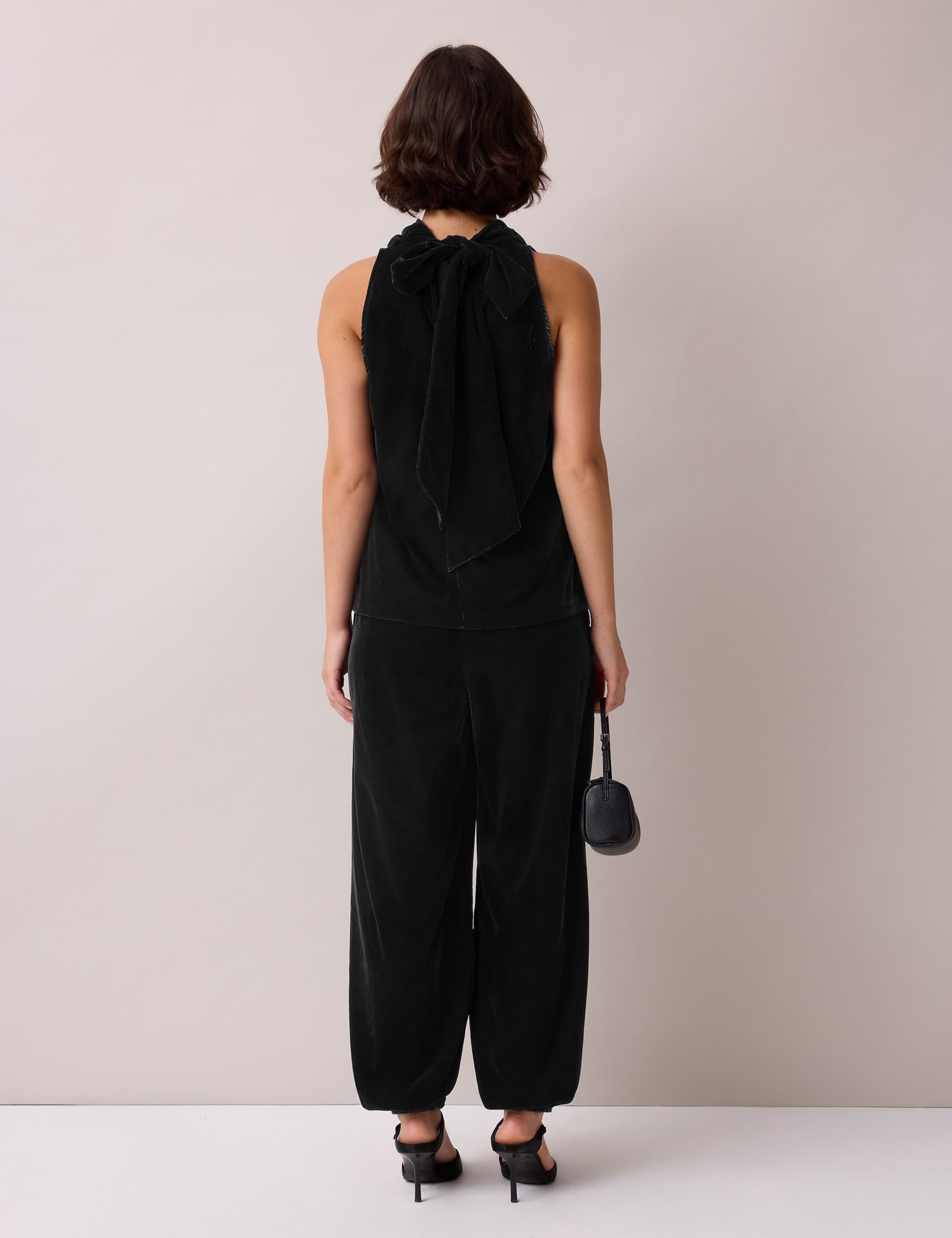 Velvet Elasticated Waist Balloon Trousers 5 of 5