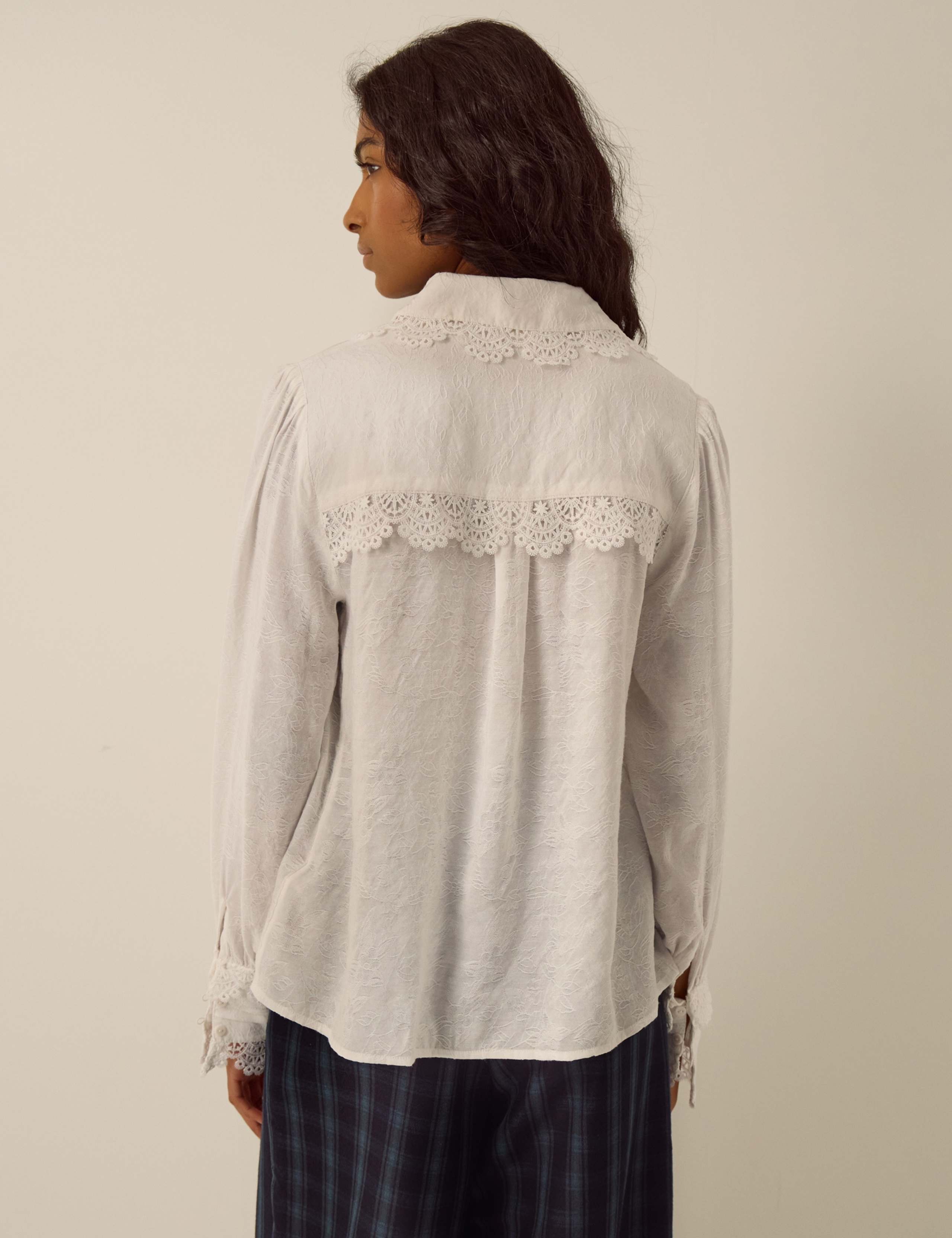 Lace Detail Collared Blouse 3 of 4