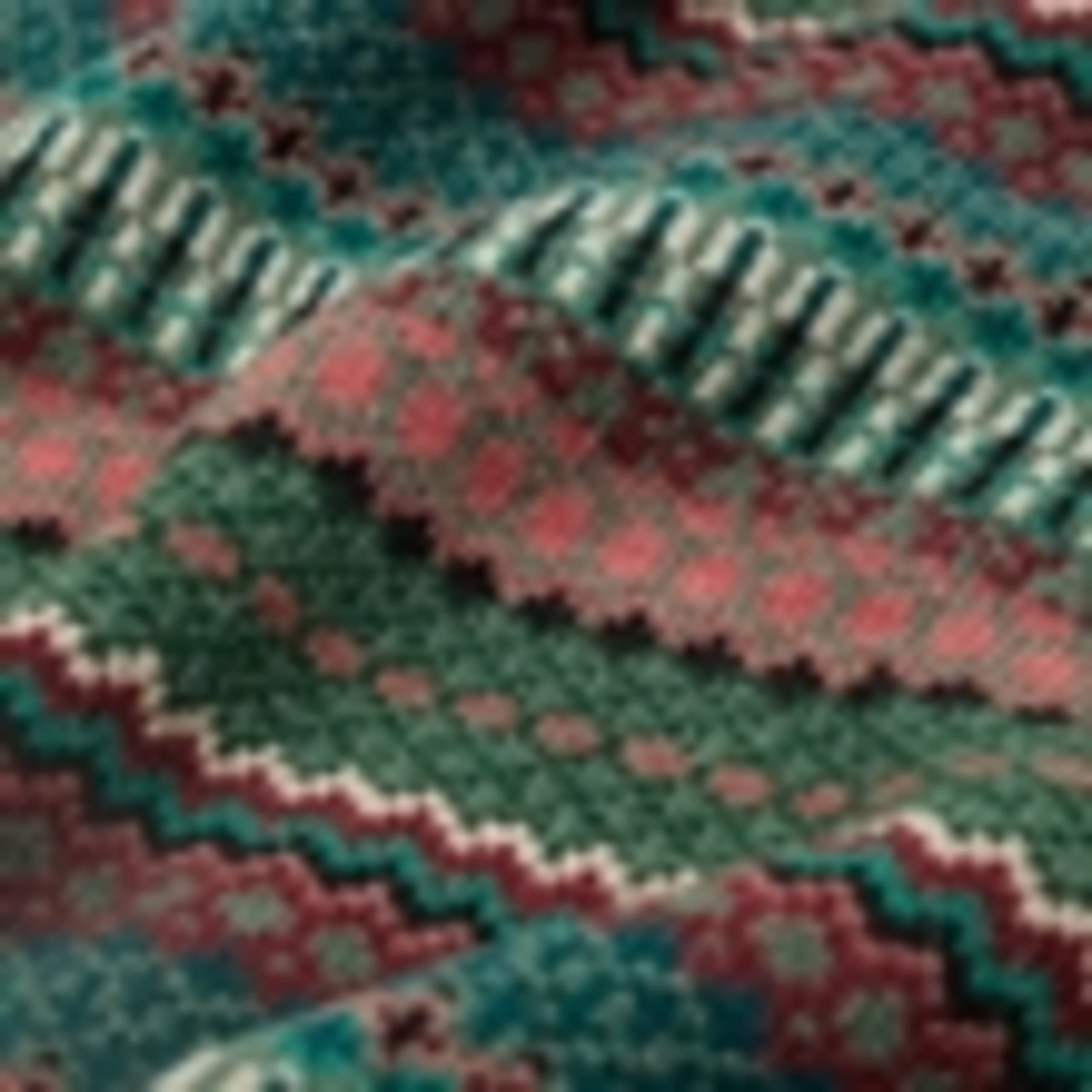 Knitted Jacquard Snood with Merino Wool 4 of 4