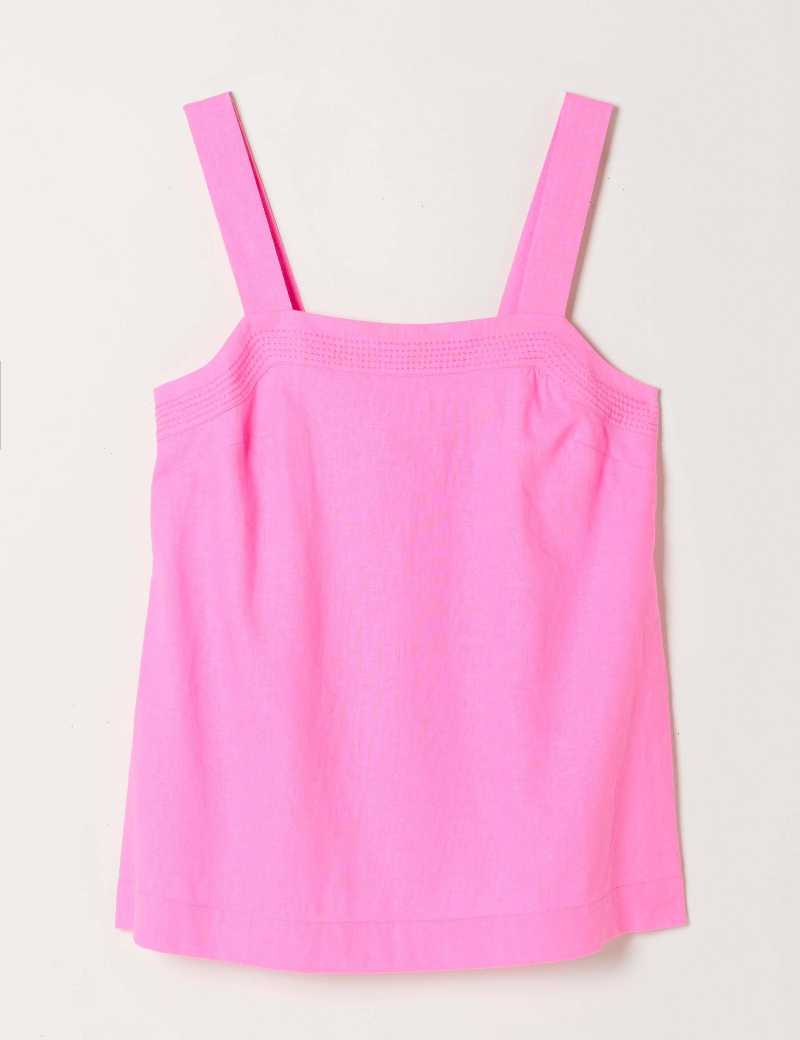 Linen Rich Square Neck Cami Top 2 of 6