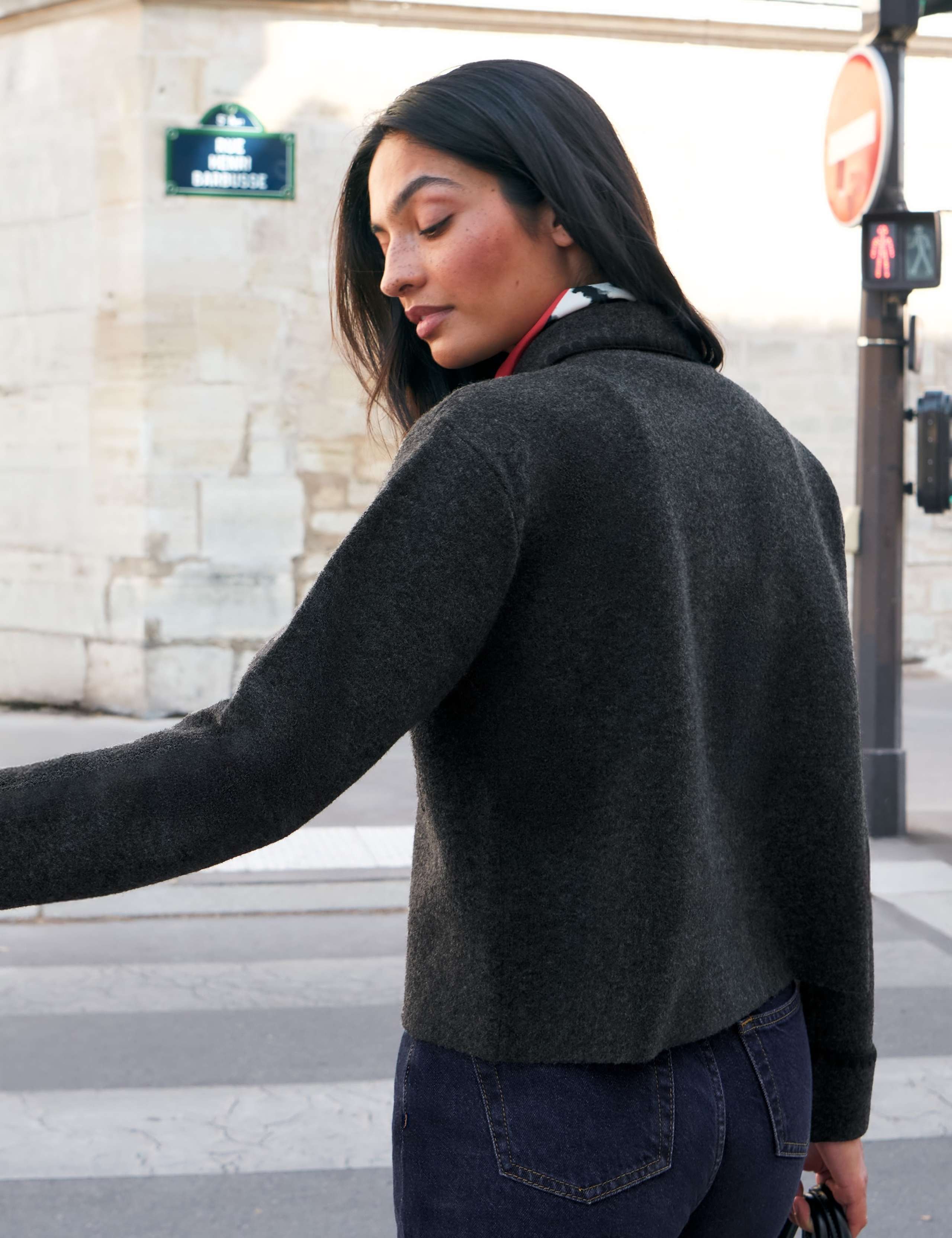 Wool Blend Knitted Relaxed Jacket 3 of 6