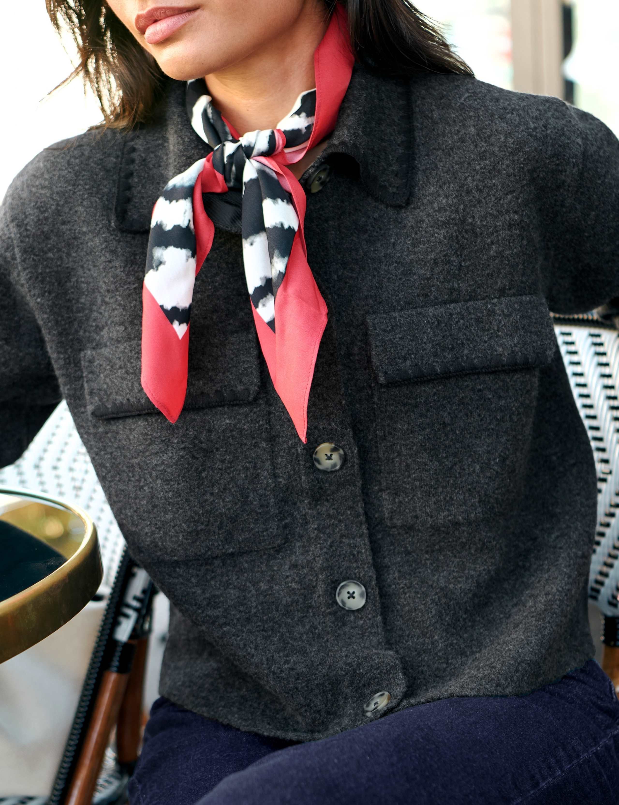 Wool Blend Knitted Relaxed Jacket 4 of 6