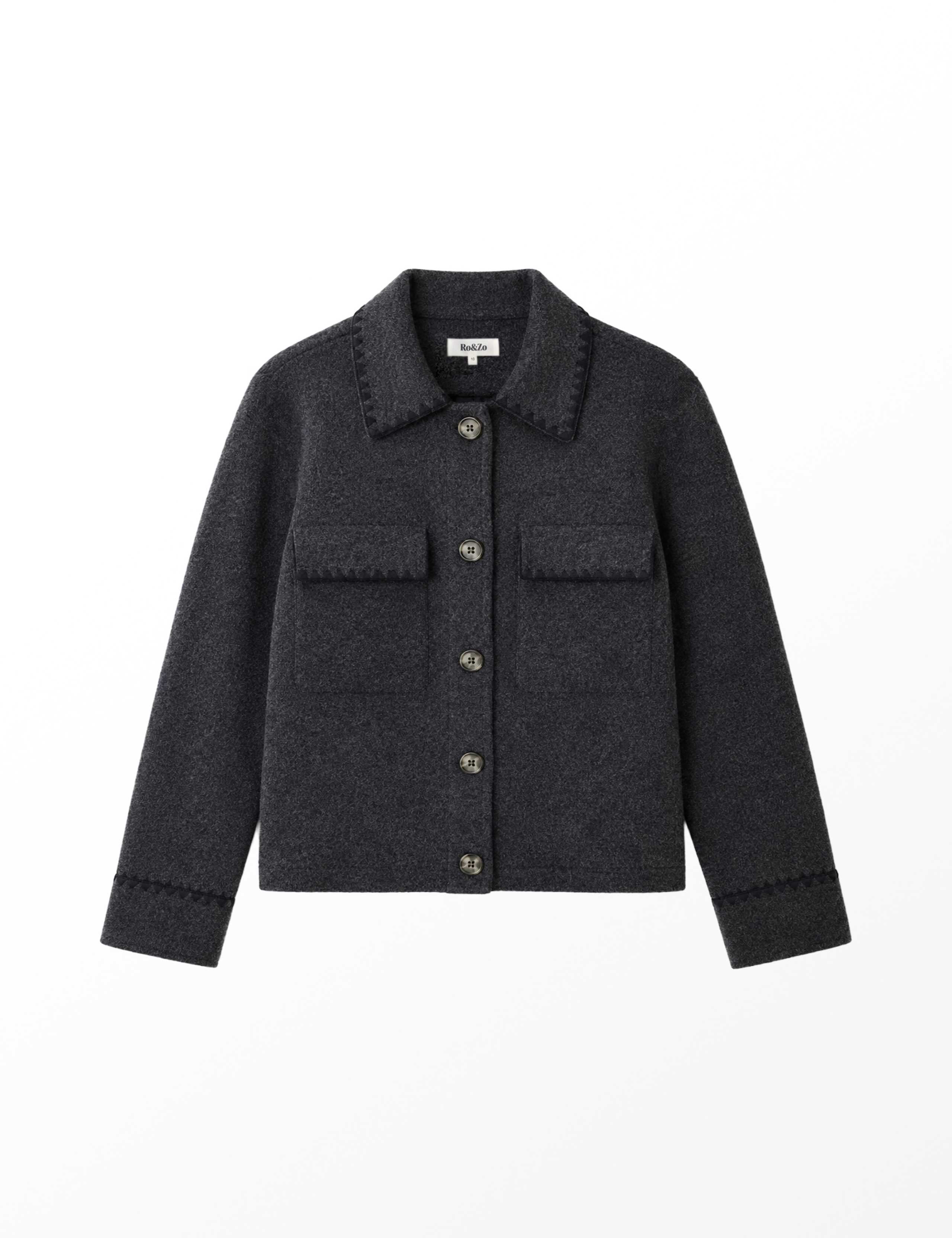Wool Blend Knitted Relaxed Jacket 5 of 6
