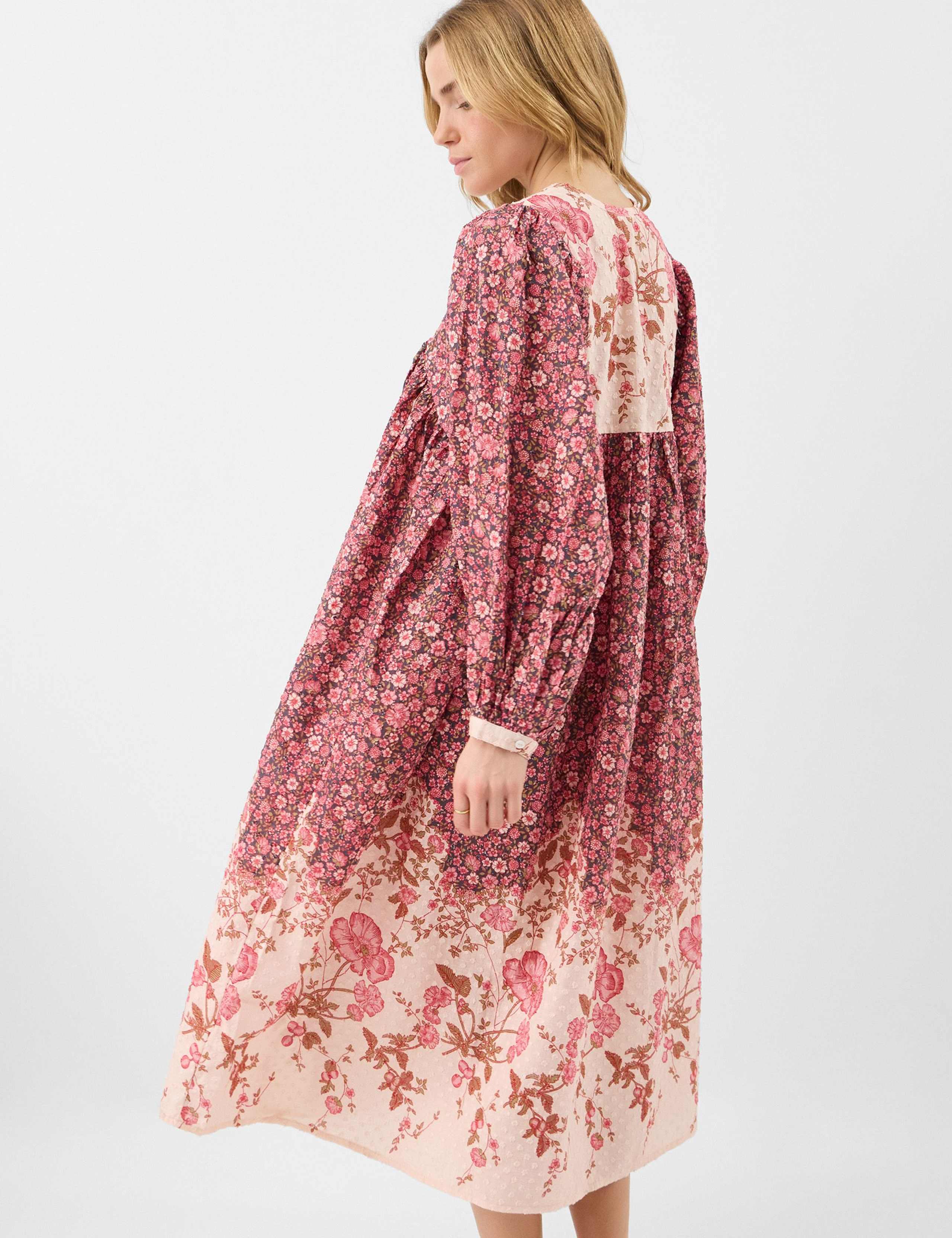 Pure Cotton Floral Midi Kaftan 4 of 5