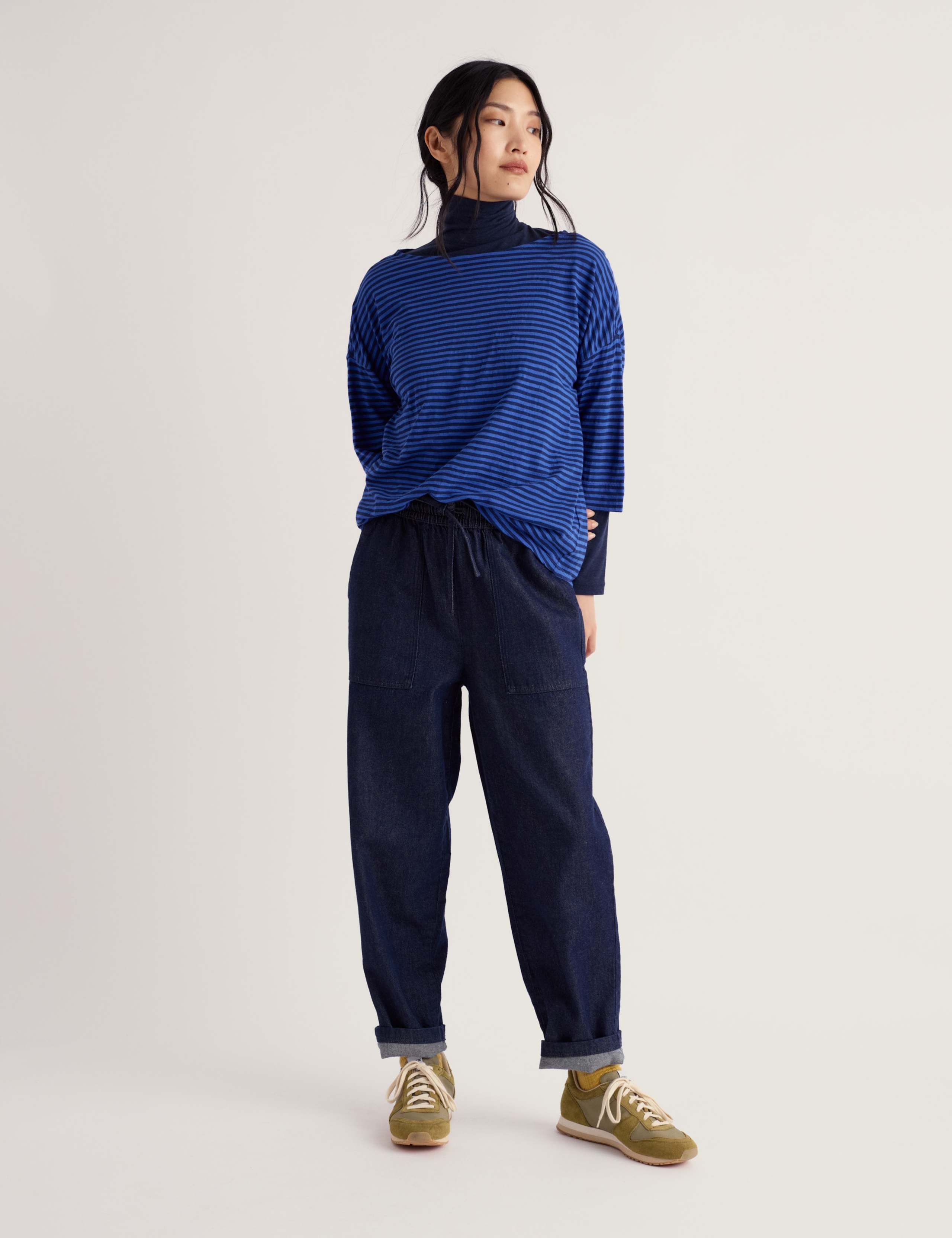 Pure Cotton Striped Relaxed T-Shirt 1 of 5