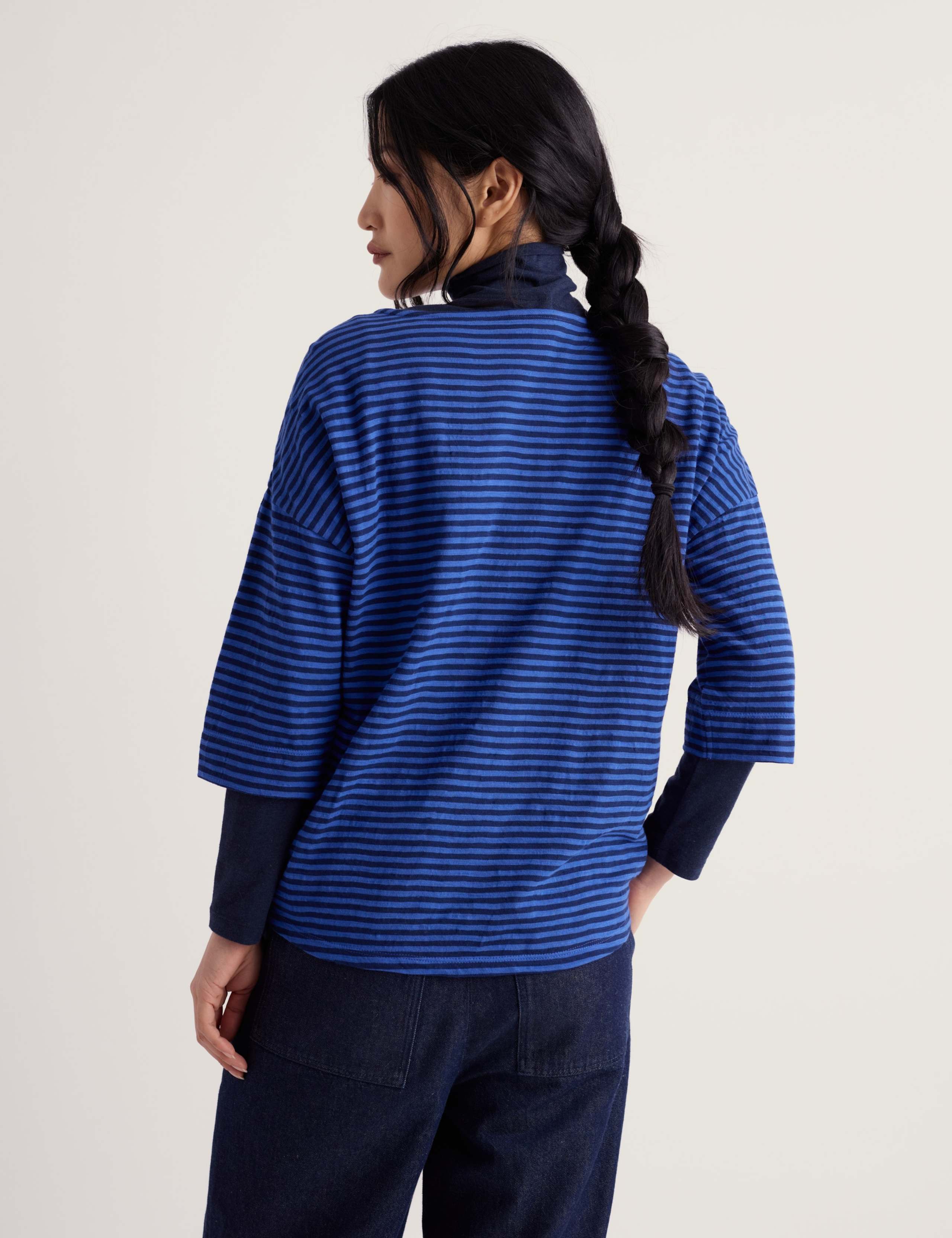 Pure Cotton Striped Relaxed T-Shirt 5 of 5