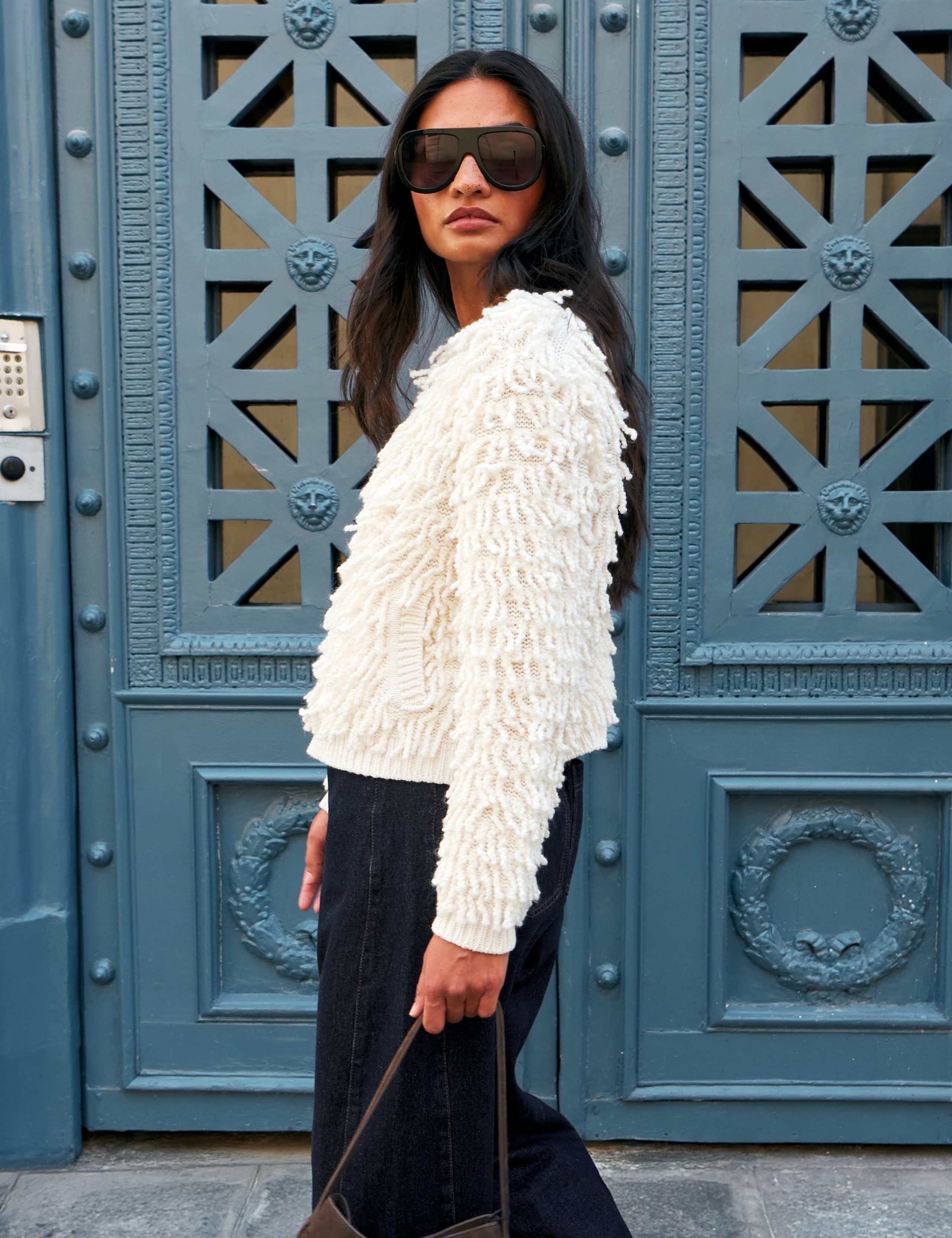 Wool Blend Textured Relaxed Fit Jacket 5 of 7