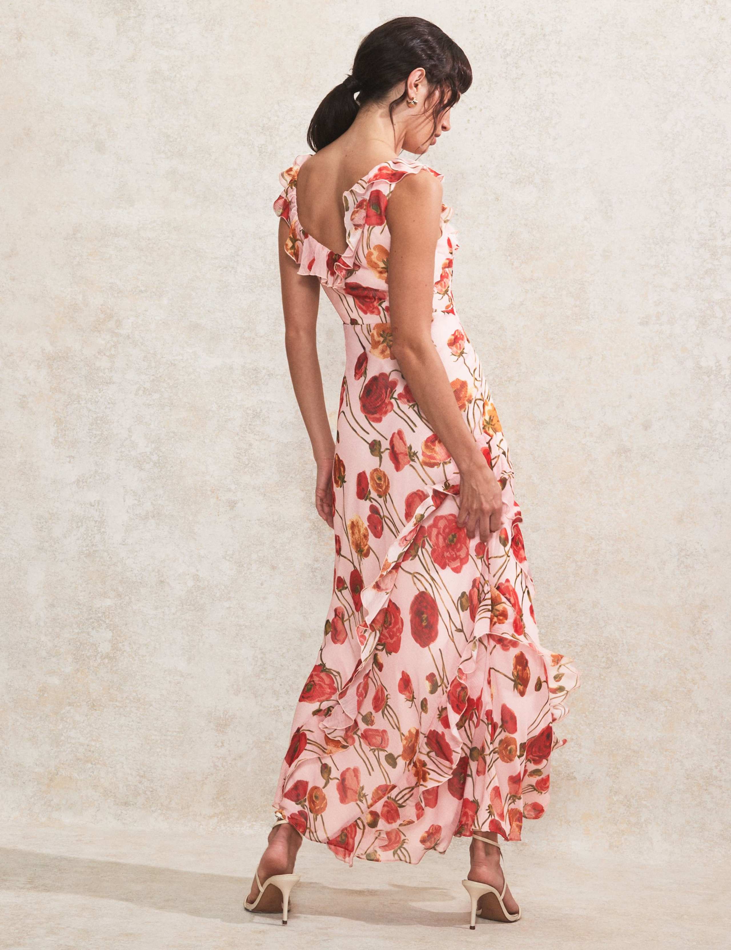 Floral Scoop Neck Maxi Tiered Dress 3 of 4