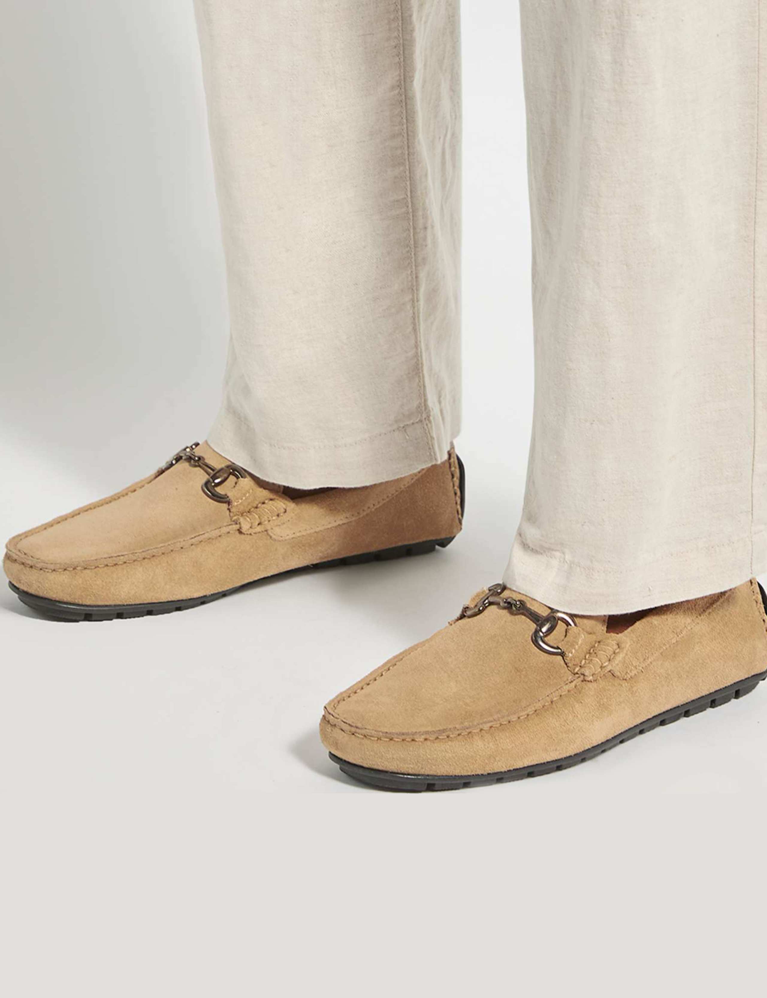 Wide Fit Suede Slip On Loafers 1 of 6