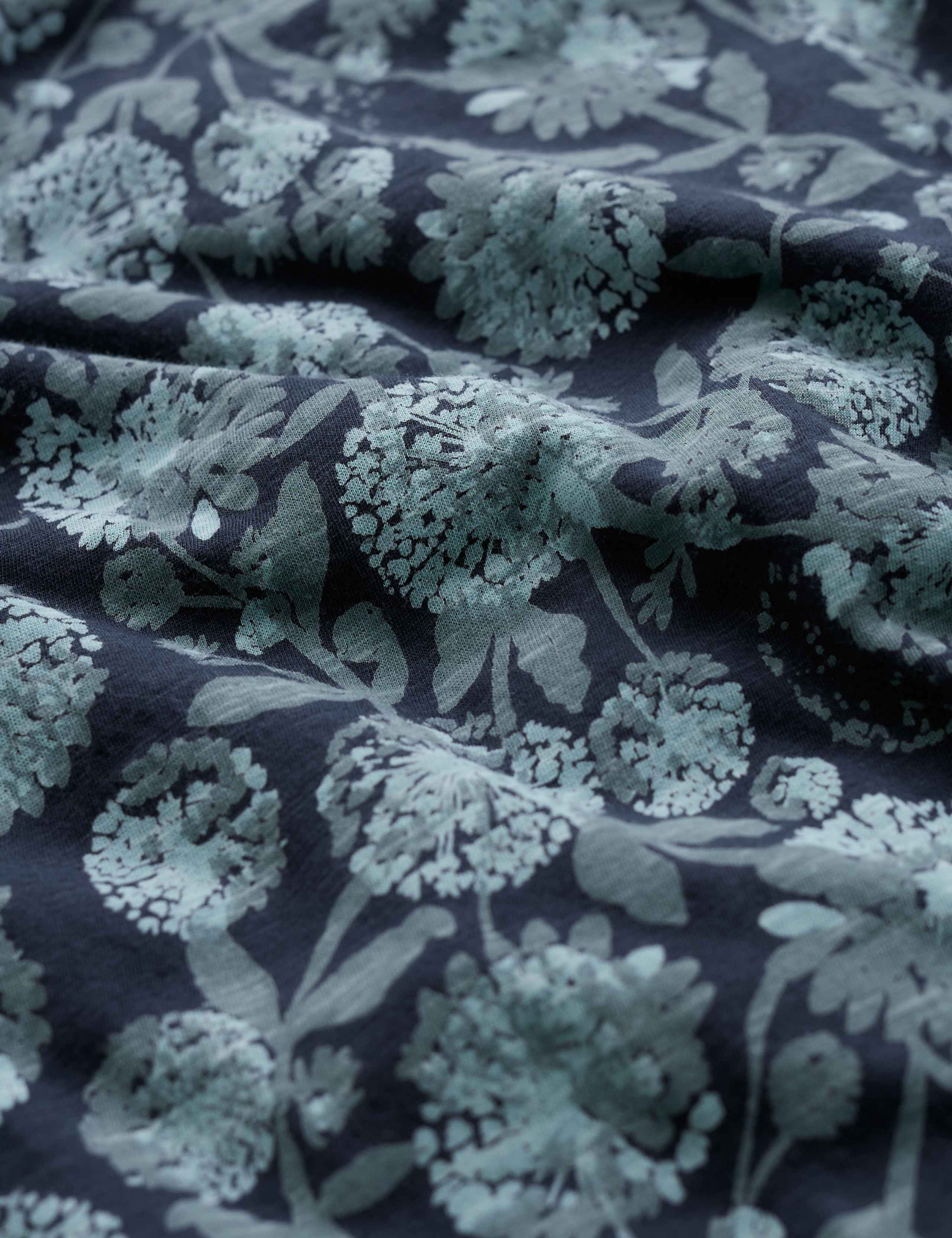 Pure Cotton Floral V-Neck Relaxed T-Shirt 5 of 5
